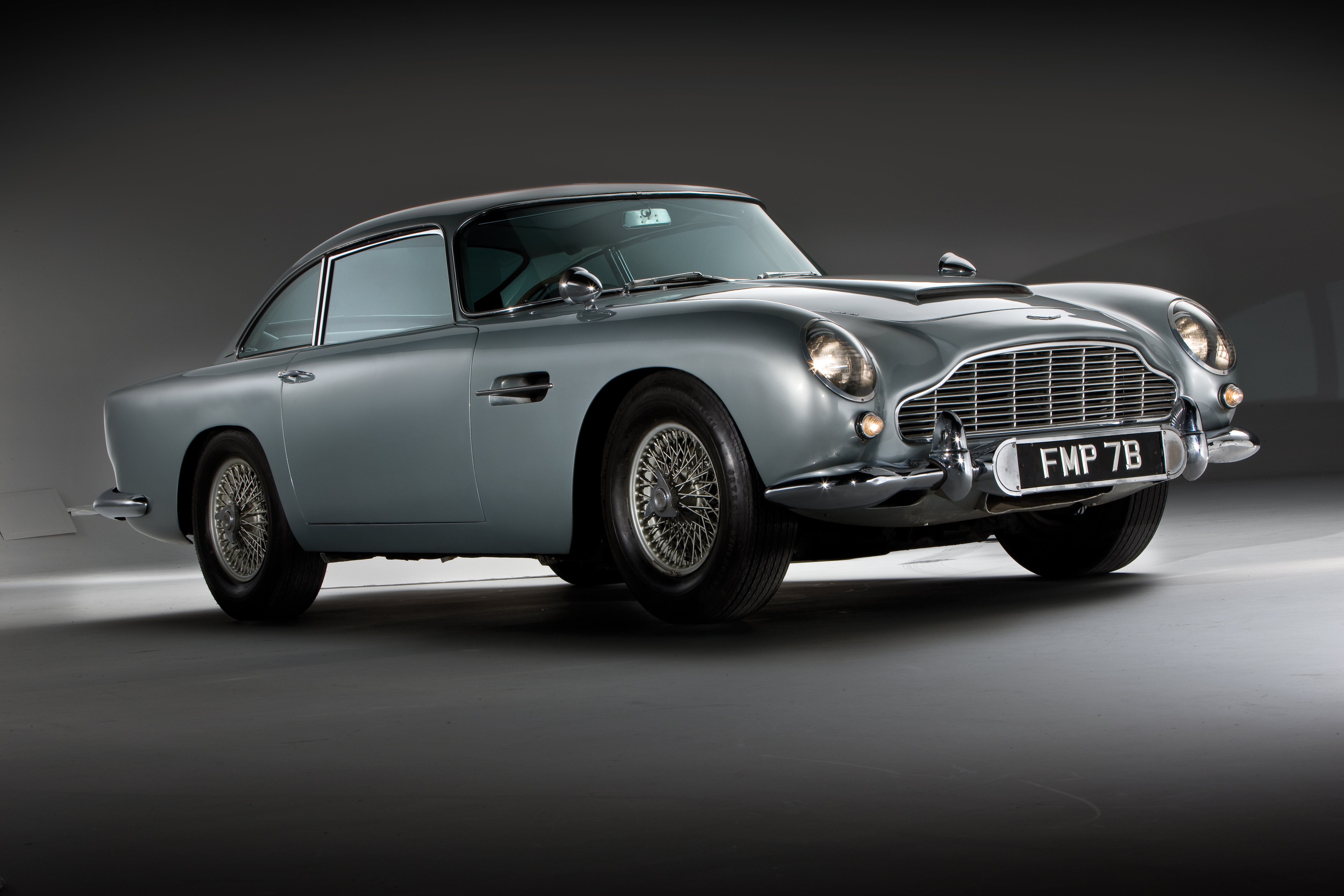 aston martin, cars, side view, silver, silvery, 1964, db5