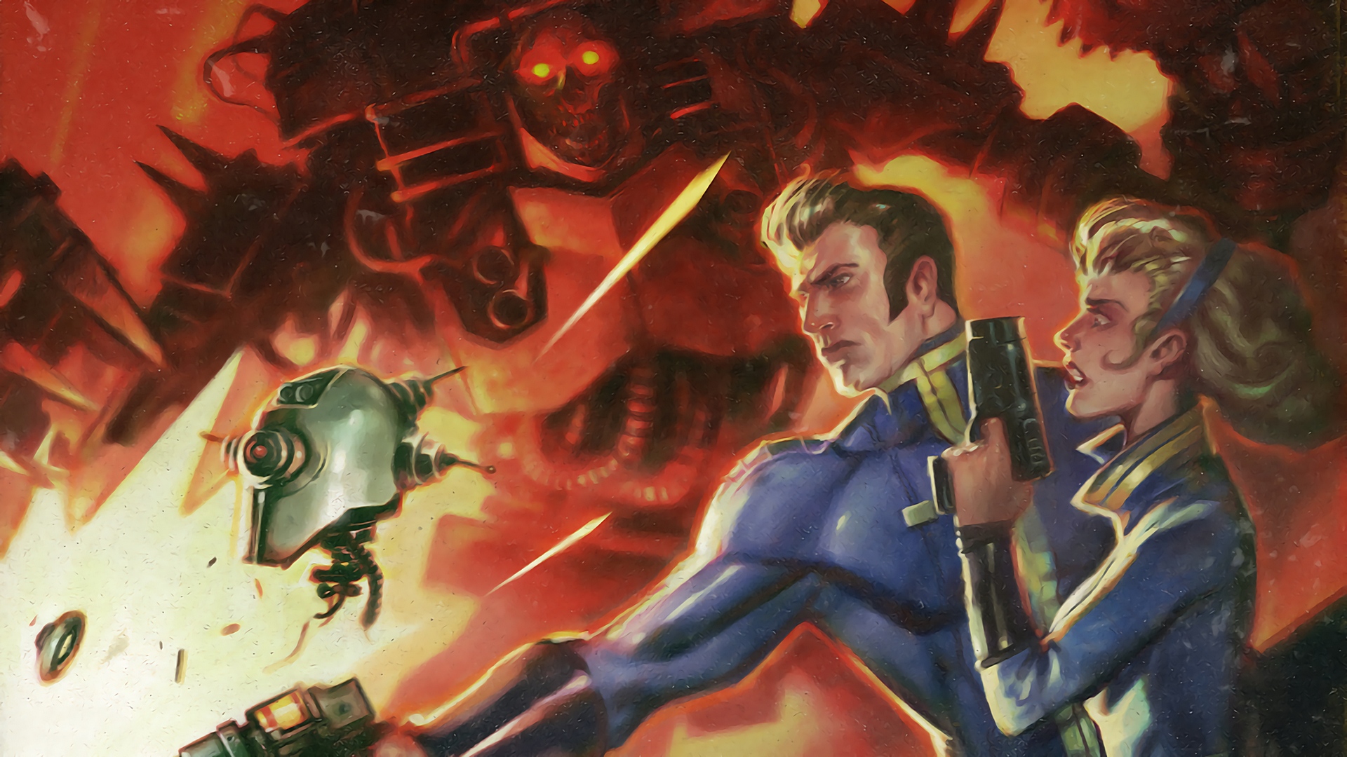 Скачать обои бесплатно Видеоигры, Выпадать, Фоллаут 4, Fallout 4: Автоматрон картинка на рабочий стол ПК