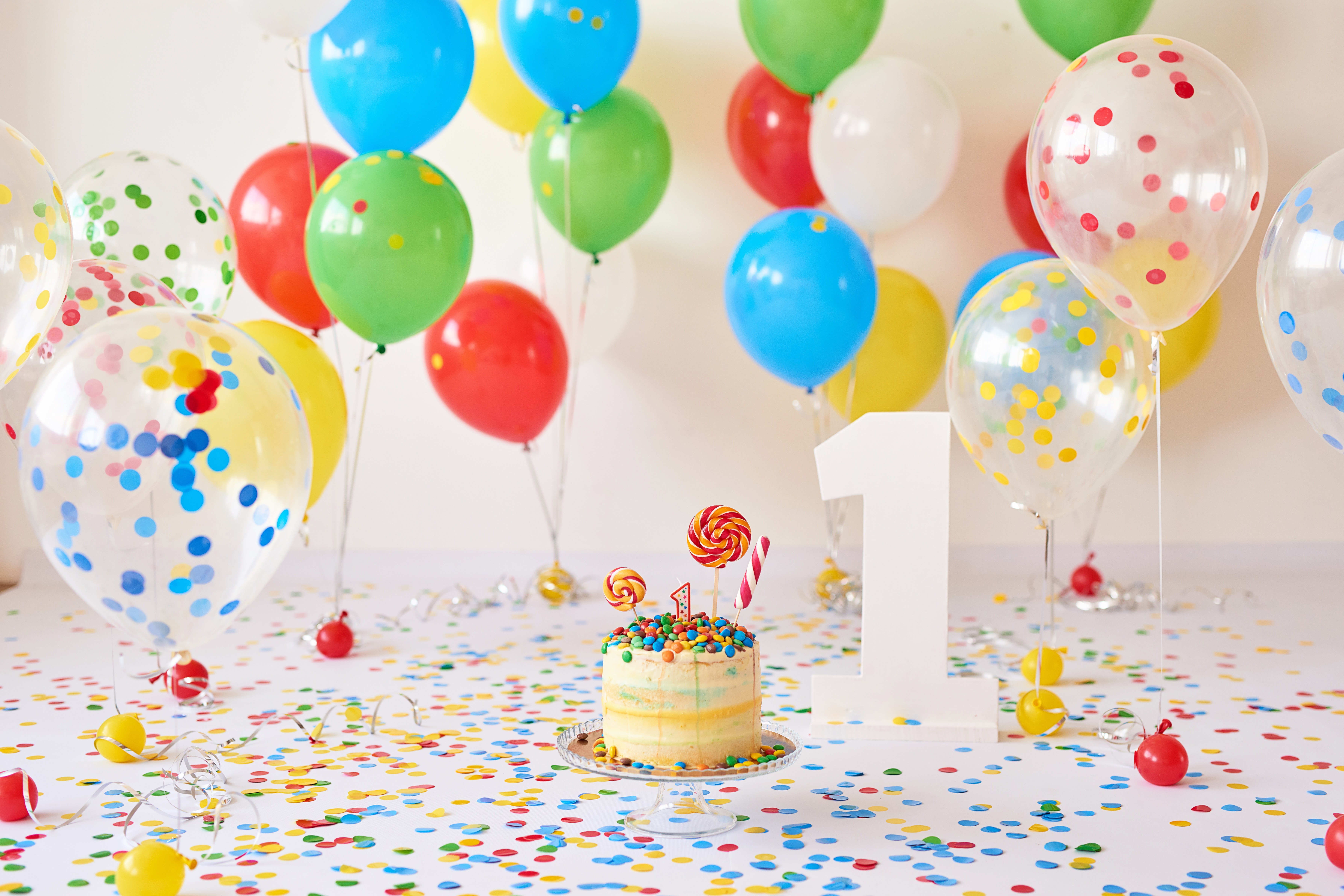 Download mobile wallpaper Still Life, Holiday, Cake, Balloon, Celebration, Birthday, Pastry for free.