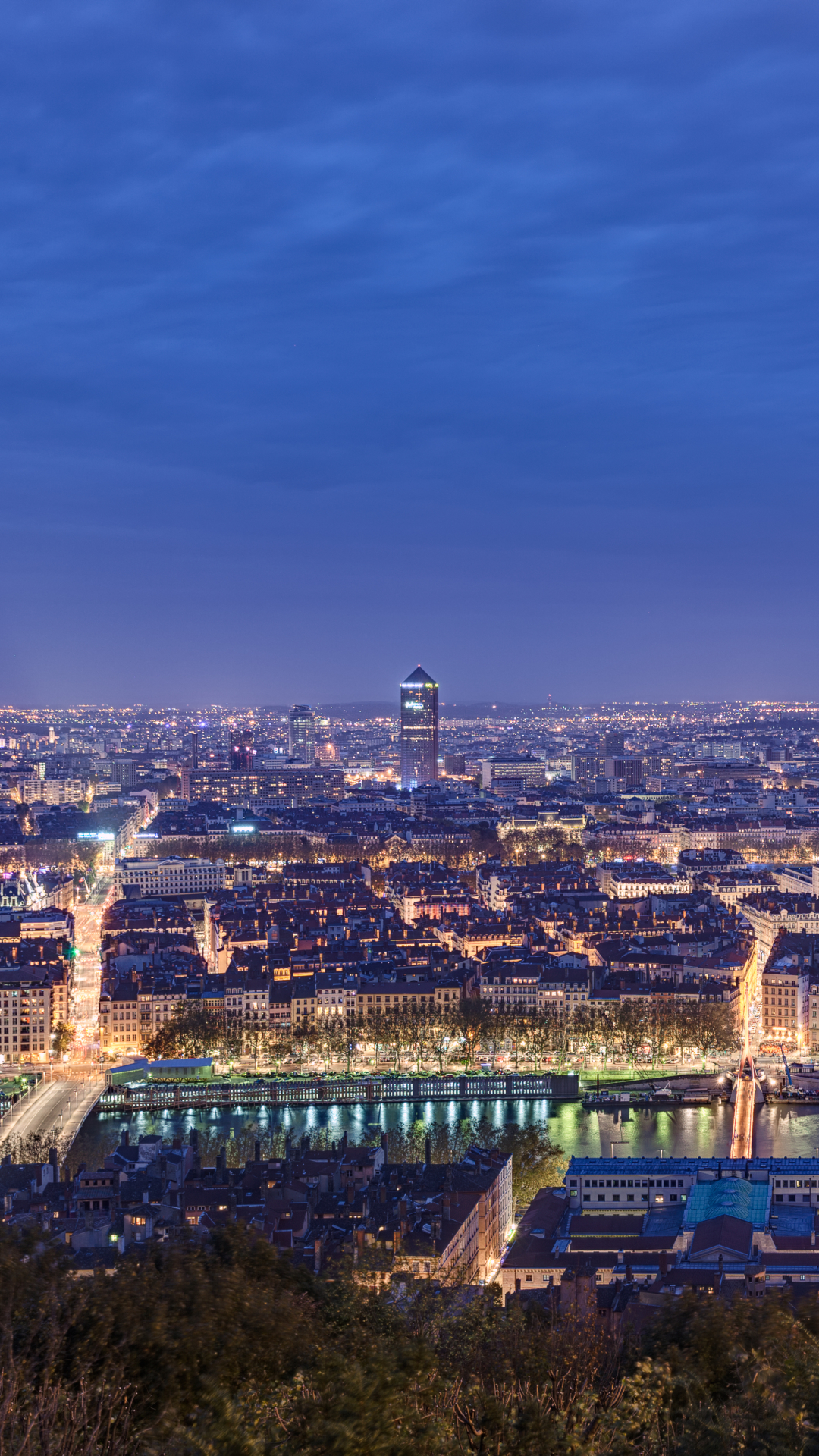 Download mobile wallpaper Cities, France, Panorama, Man Made, Lyon for free.