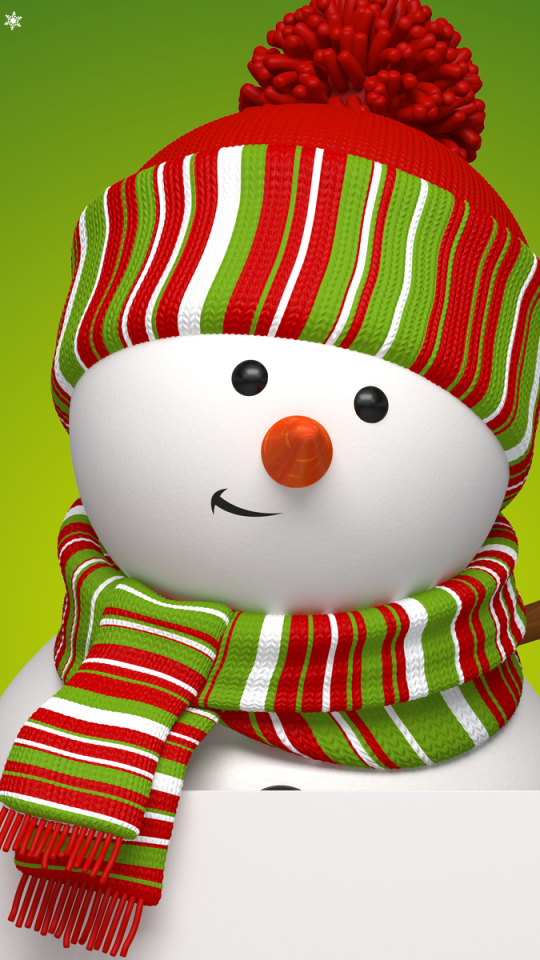 Скачать картинку Рождество, Снеговик, Художественные в телефон бесплатно.