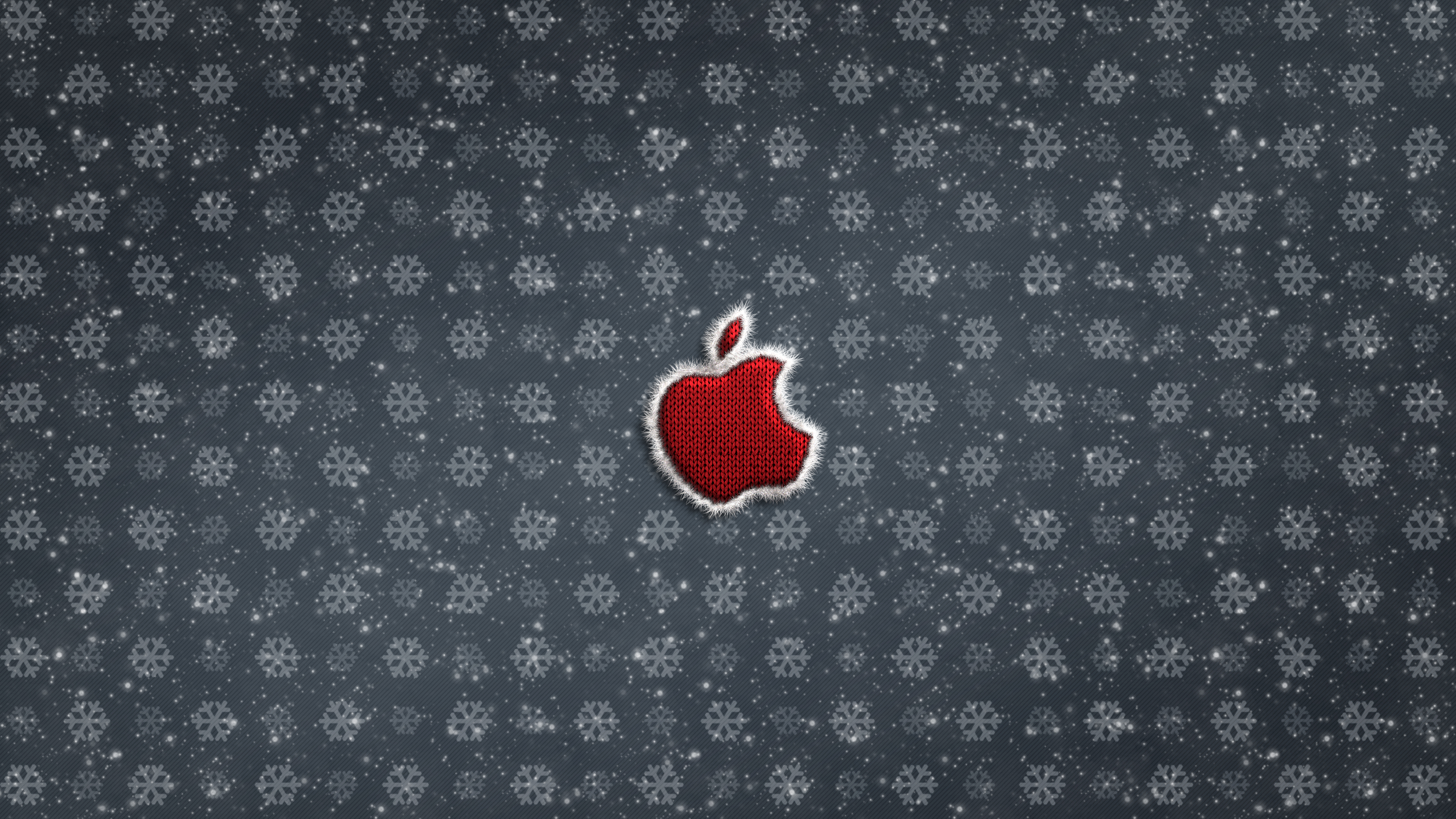 Скачать картинку Снежинки, Технологии, Яблоко, Apple Inc, Лого в телефон бесплатно.