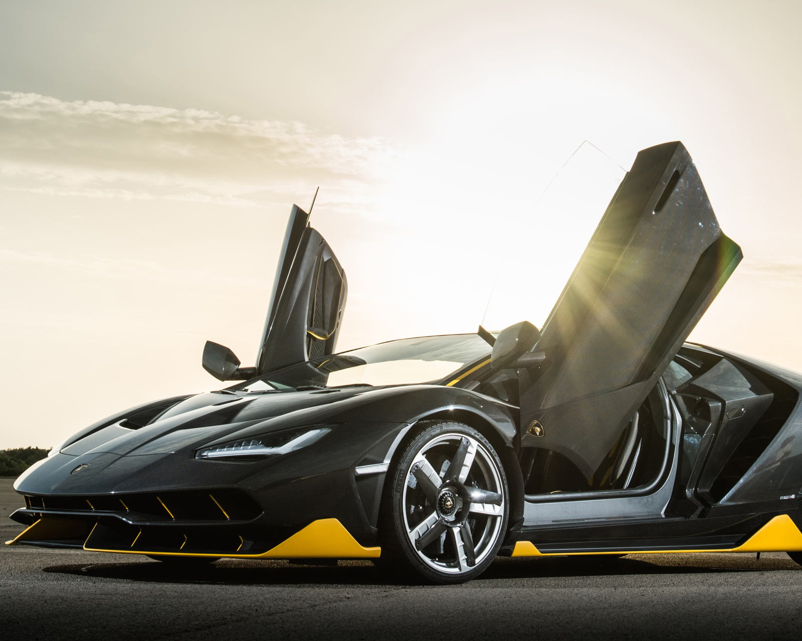 Descarga gratis la imagen Lamborghini, Coche, Superdeportivo, Vehículo, Lamborghini Centenario, Vehículos, Coche Negro en el escritorio de tu PC
