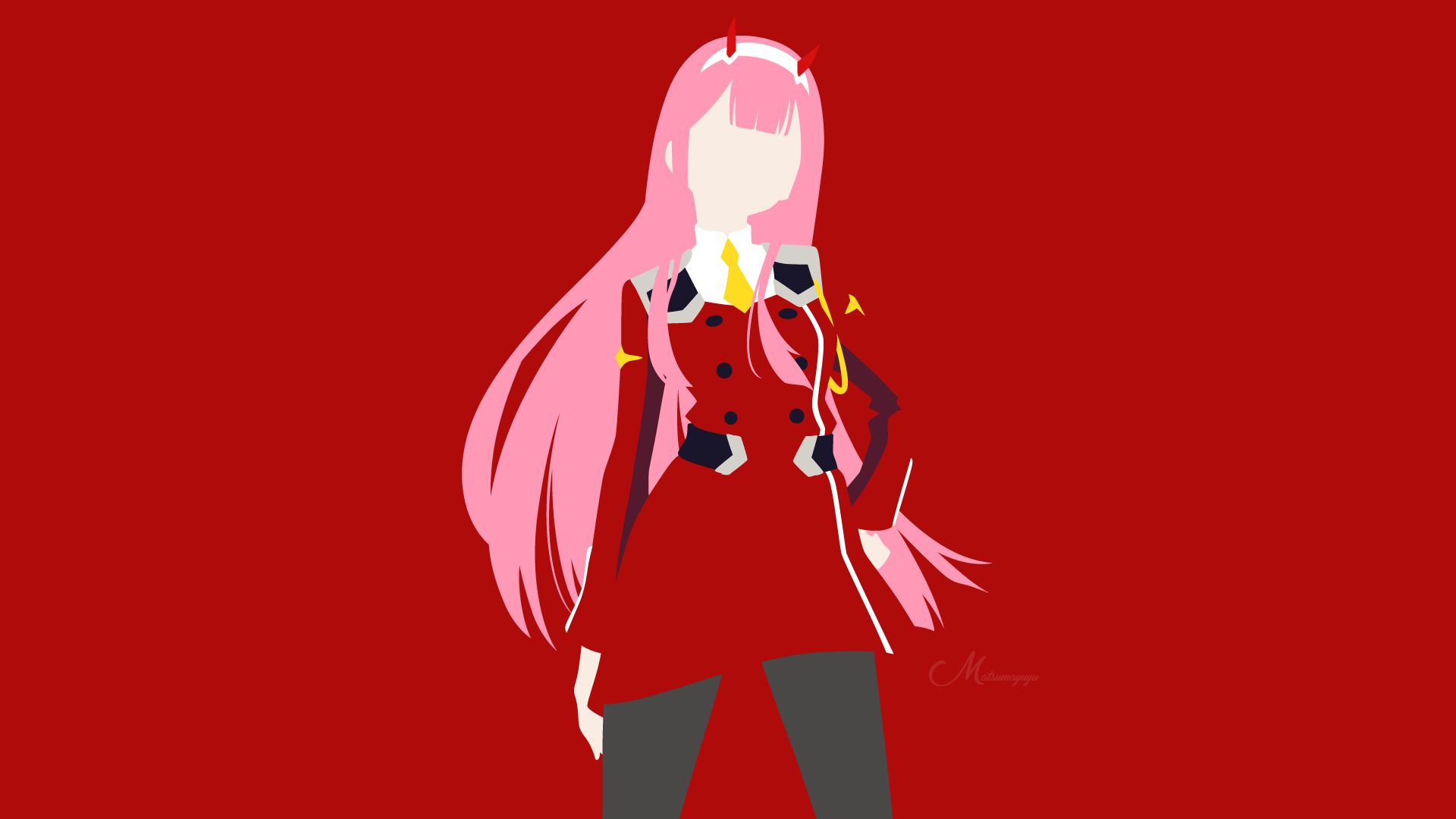 Download mobile wallpaper Anime, Vector, Minimalist, Darling In The Franxx, Zero Two (Darling In The Franxx) for free.