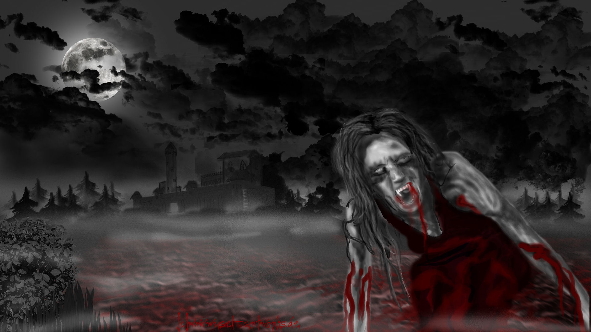Free download wallpaper Dark, Creepy, Spooky, Vampire, Horror, Scary on your PC desktop