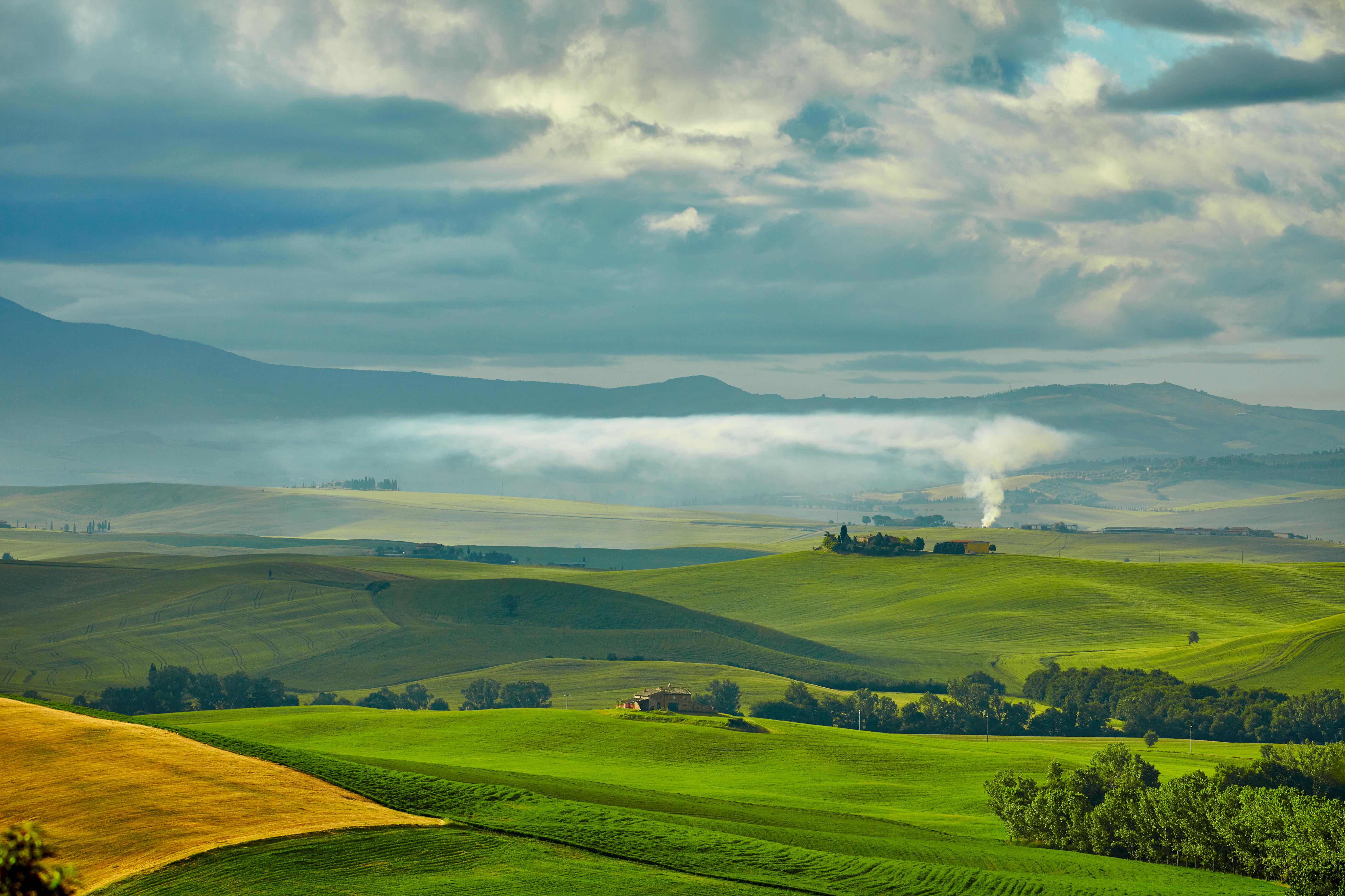 Laden Sie das Landschaft, Natur, Italien, Feld, Hügel, Fotografie, Toskana-Bild kostenlos auf Ihren PC-Desktop herunter