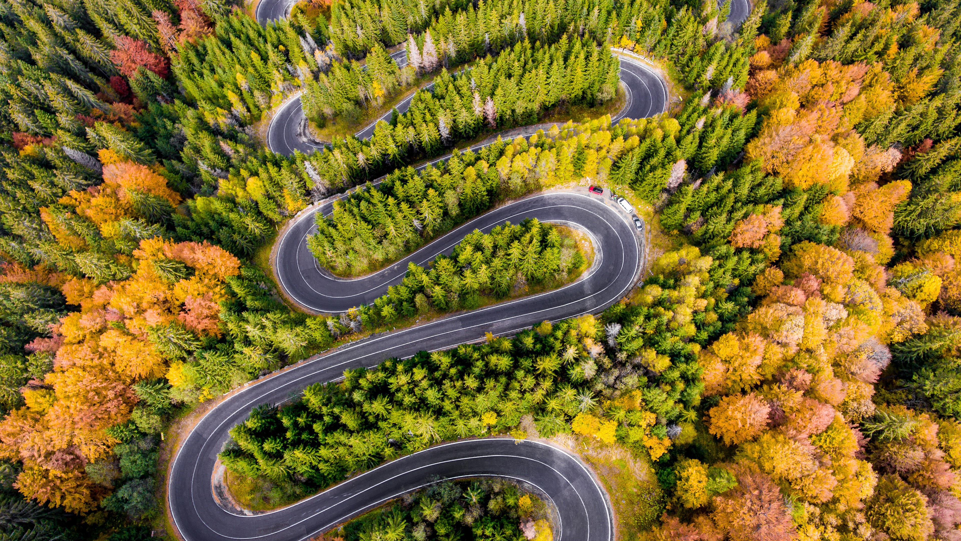 Free download wallpaper Road, Forest, Fall, Photography, Aerial on your PC desktop