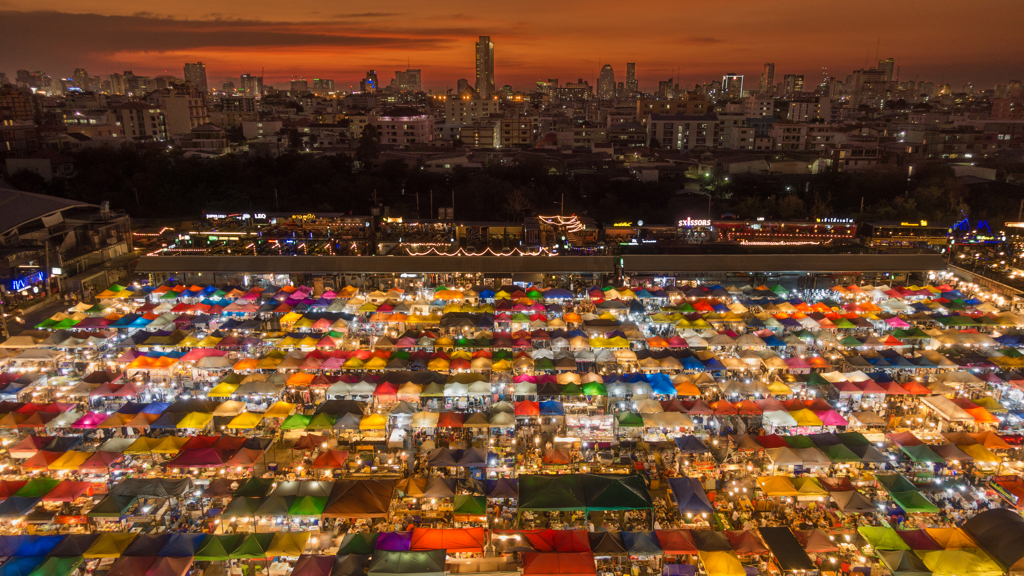 bangkok, man made, city, colorful, colors, market, tent, cities