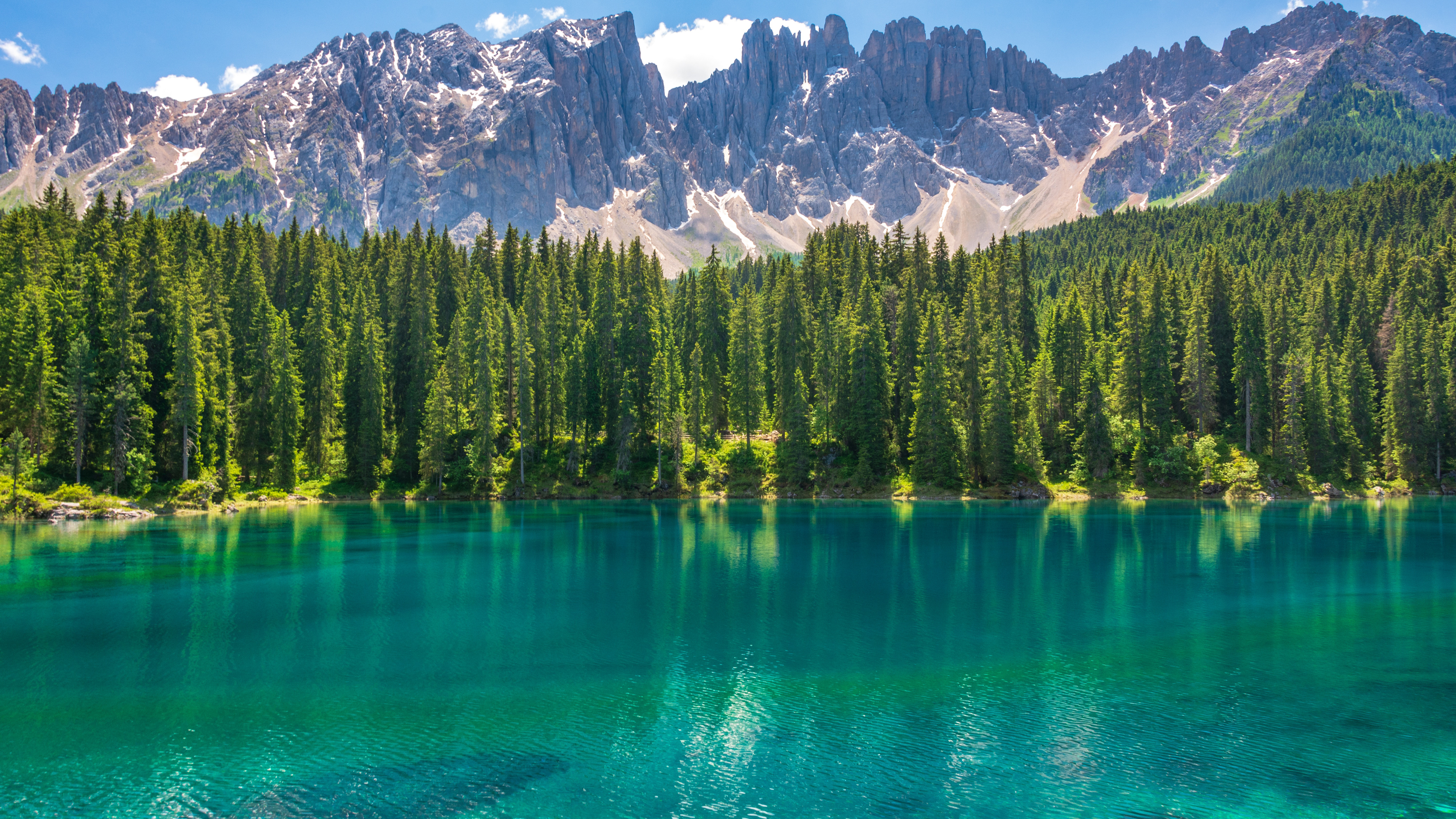 Laden Sie das Natur, Seen, See, Wald, Gebirge, Erde/natur, Karersee-Bild kostenlos auf Ihren PC-Desktop herunter