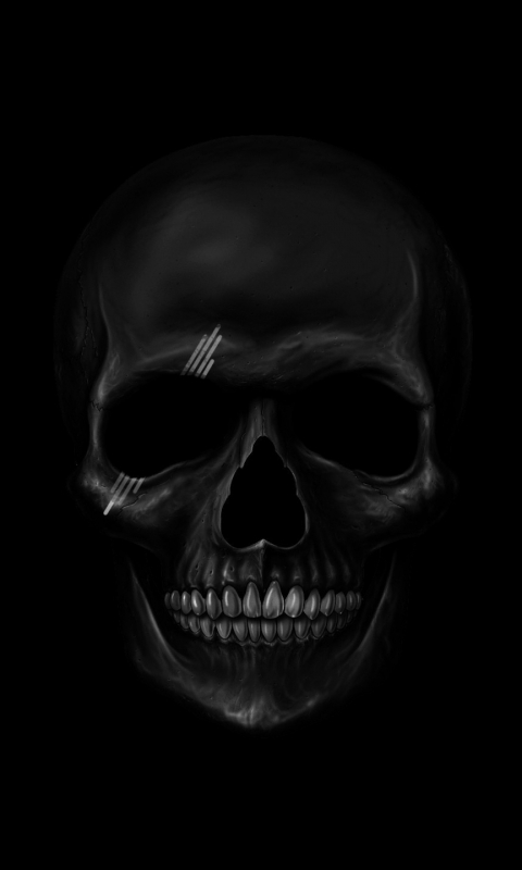 Download mobile wallpaper Dark, Skull for free.