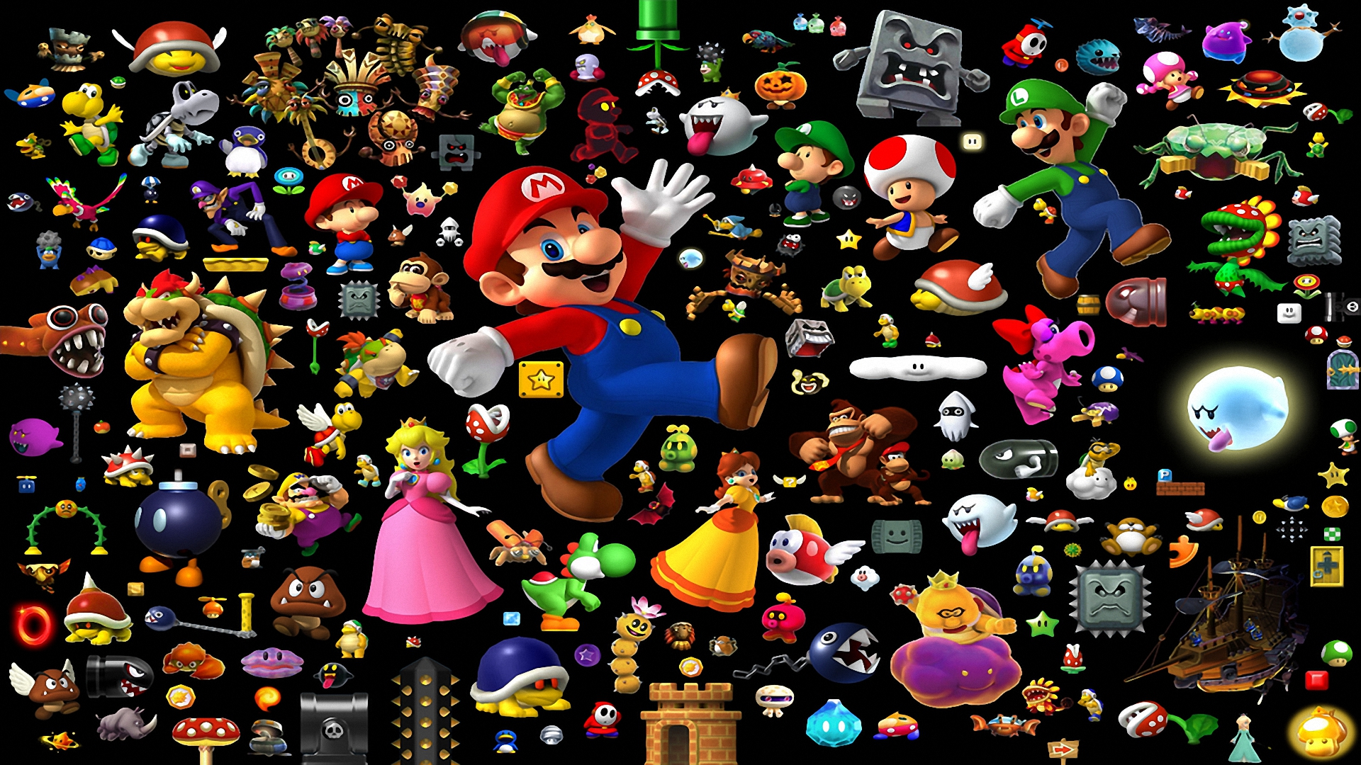 Laden Sie das Computerspiele, Super Mario All Stars + Super Mario World-Bild kostenlos auf Ihren PC-Desktop herunter