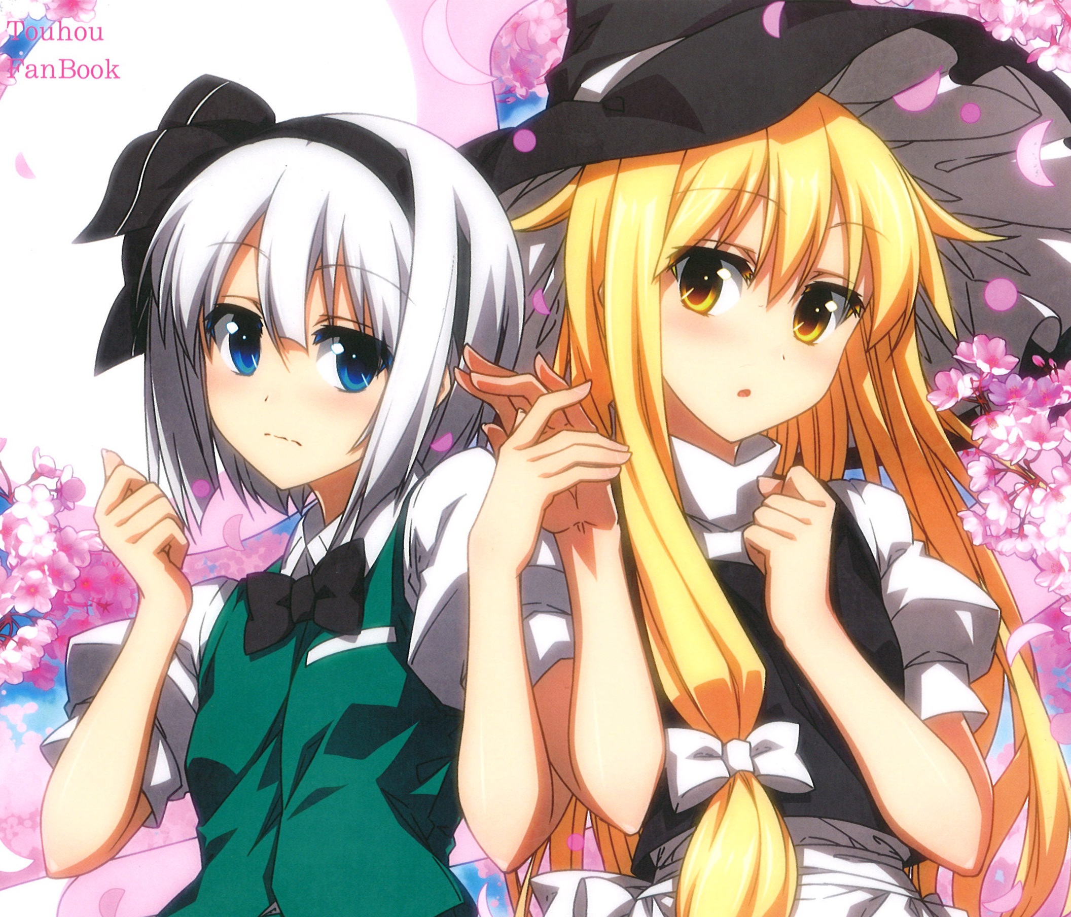 Free download wallpaper Anime, Touhou, Youmu Konpaku, Marisa Kirisame on your PC desktop