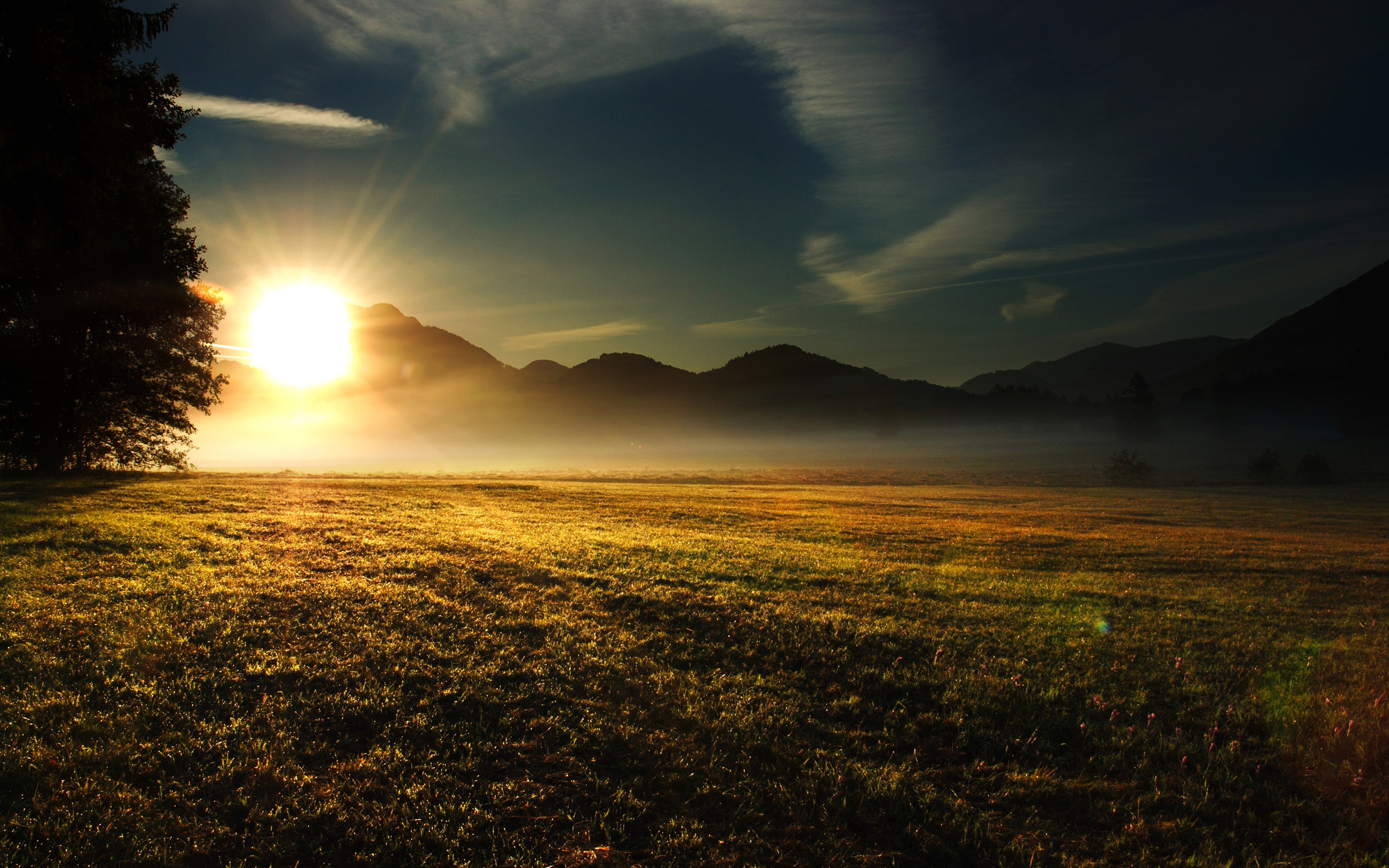 Laden Sie das Sunset, Sun, Landschaft, Felder-Bild kostenlos auf Ihren PC-Desktop herunter