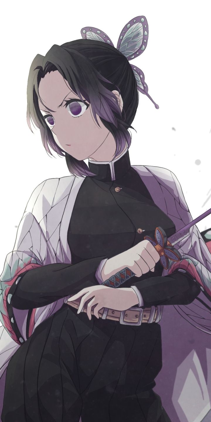 Handy-Wallpaper Animes, Demon Slayer, Shinobu Kochou kostenlos herunterladen.