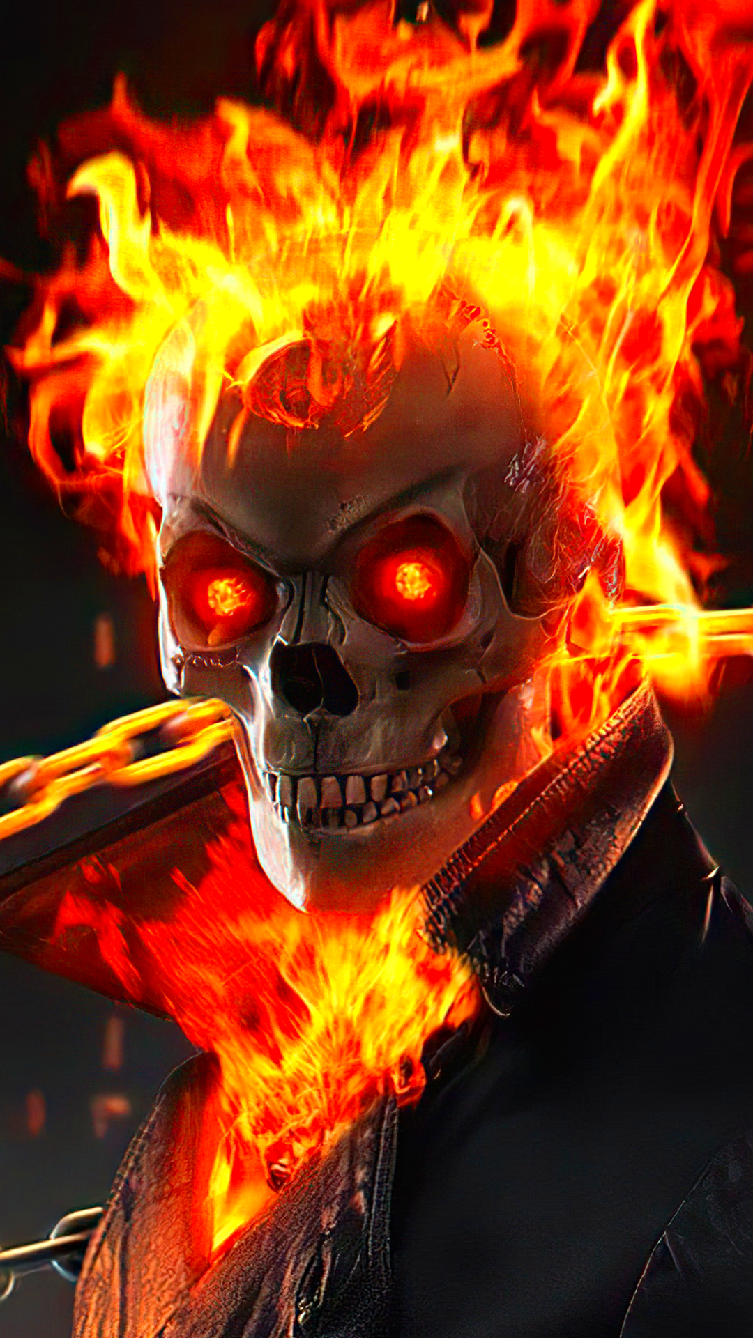 Download mobile wallpaper Ghost Rider, Skull, Comics for free.