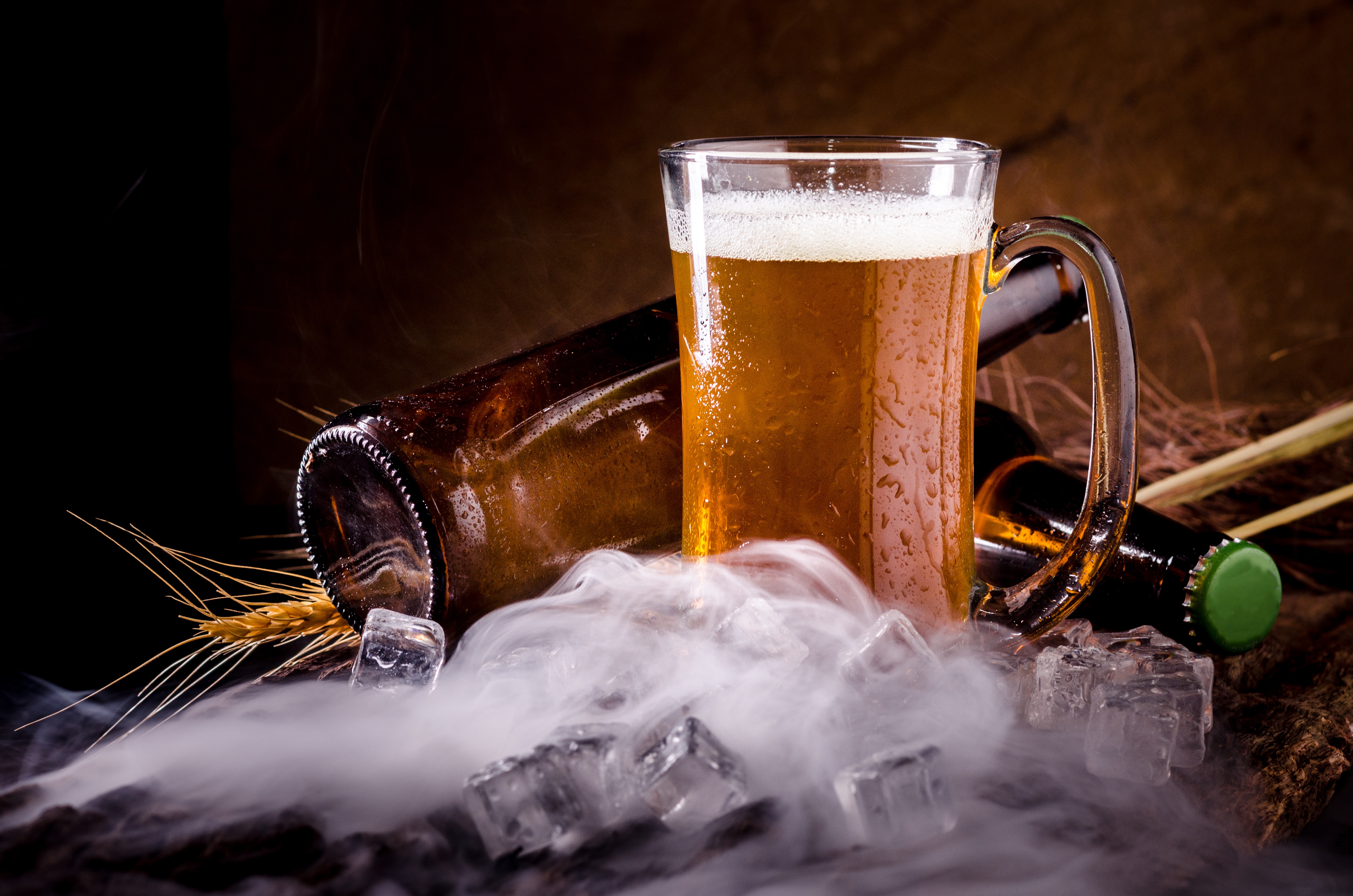 Download mobile wallpaper Food, Beer, Still Life, Drink, Ice Cube, Alcohol for free.