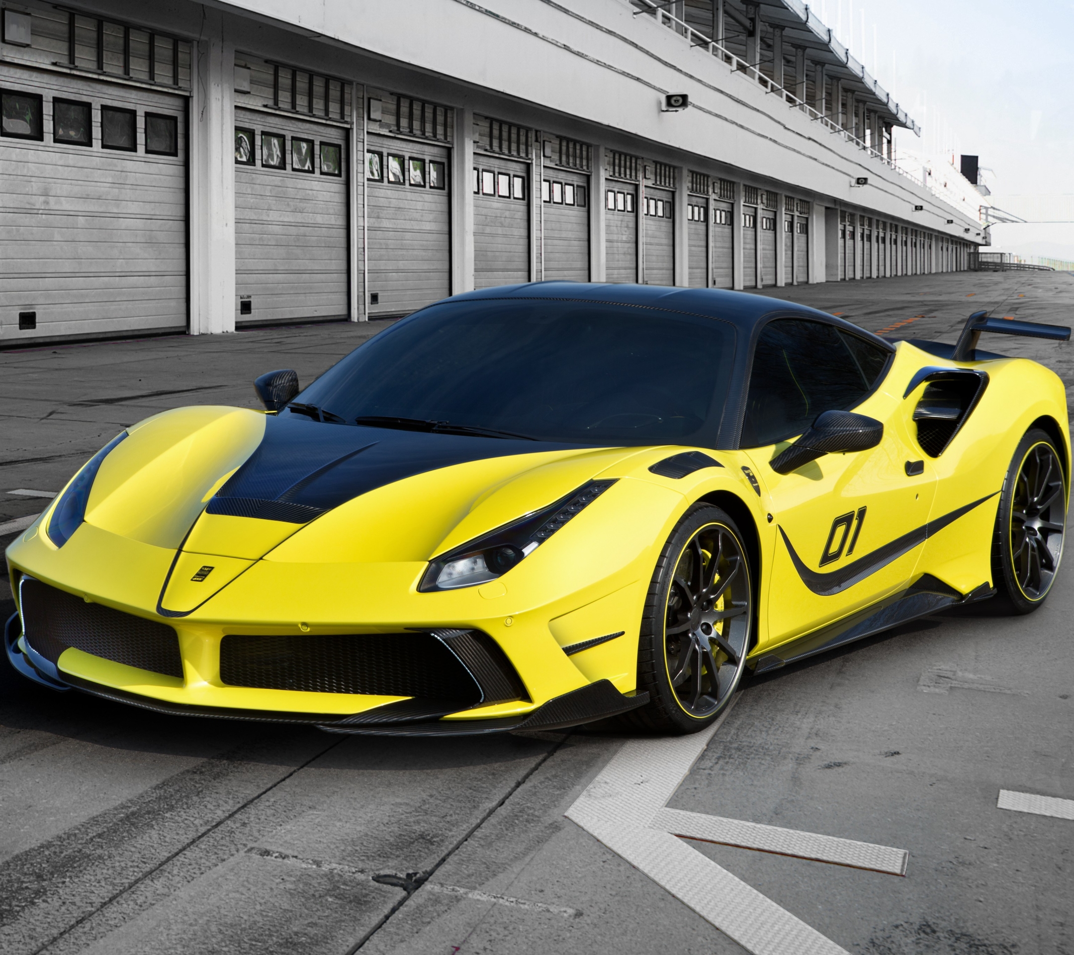 Download mobile wallpaper Ferrari, Supercar, Race Car, Vehicles, Yellow Car, Ferrari 488 for free.