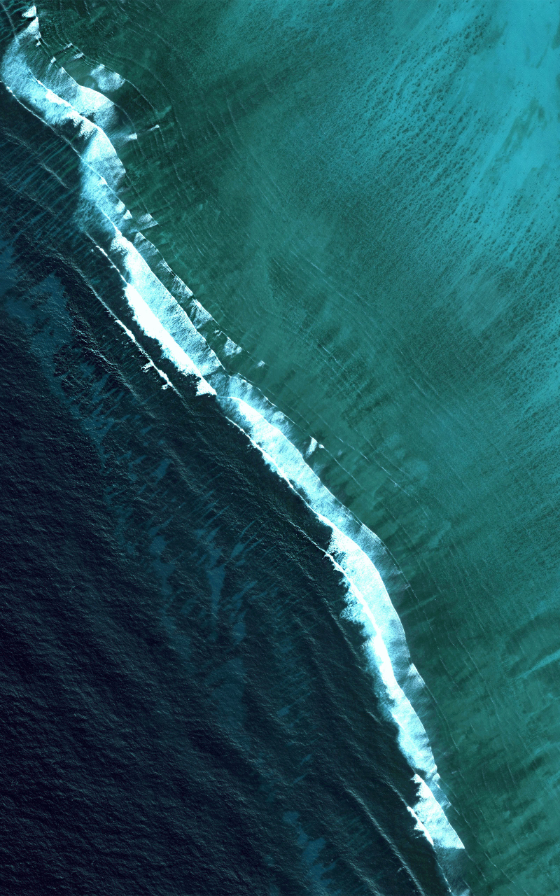 Скачать картинку Океан, Волна, Воздушный, Антенна, Земля/природа в телефон бесплатно.