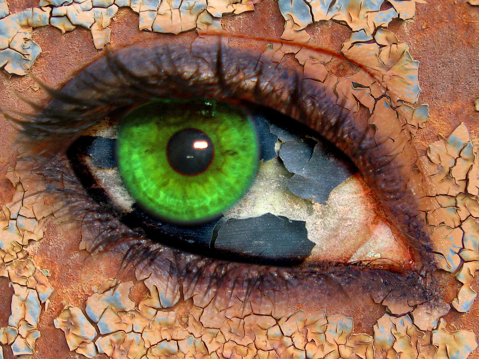 PCデスクトップに目, 3D, 芸術的, 緑の目画像を無料でダウンロード