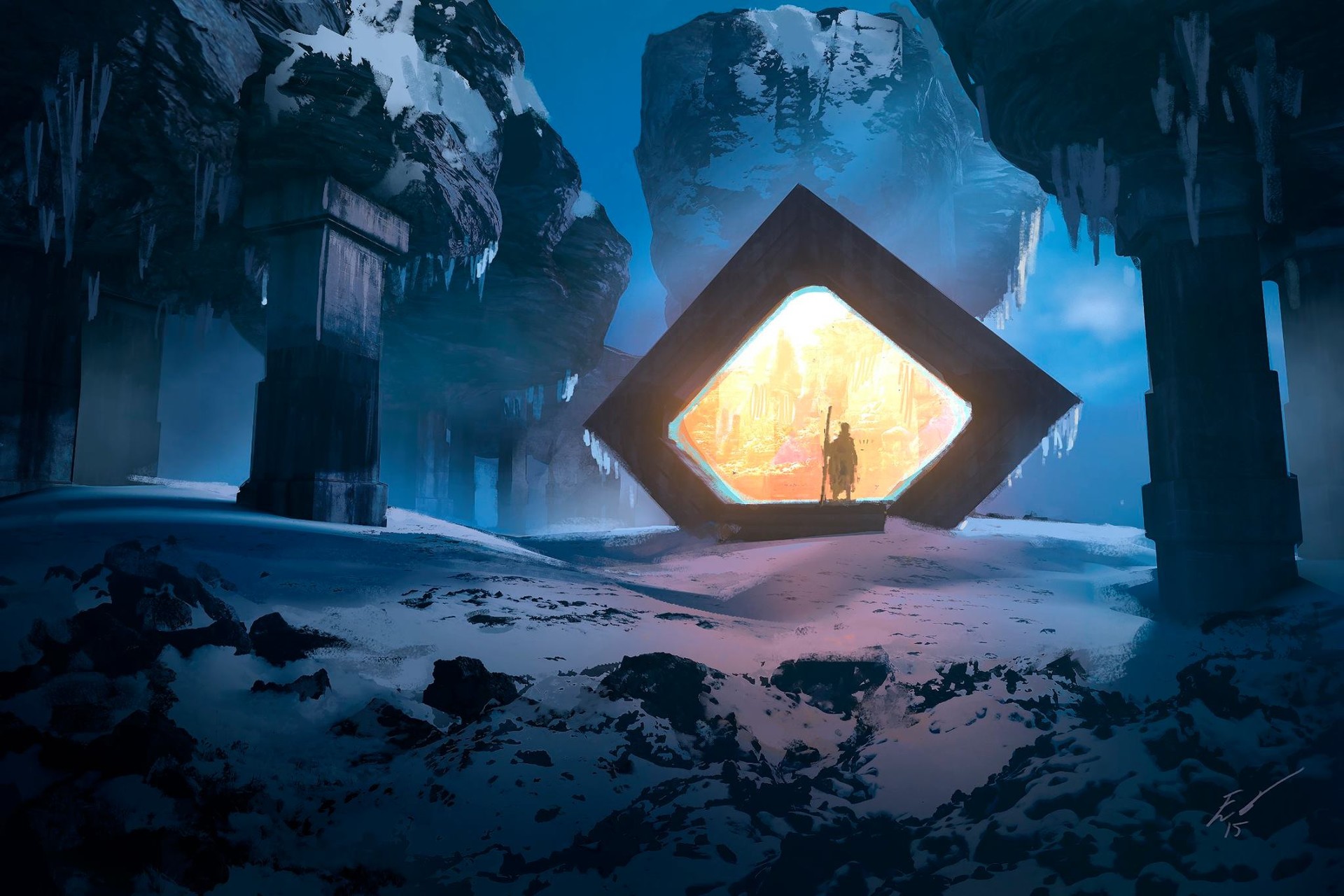 Baixe gratuitamente a imagem Fantasia, Neve, Portal, Lugar na área de trabalho do seu PC