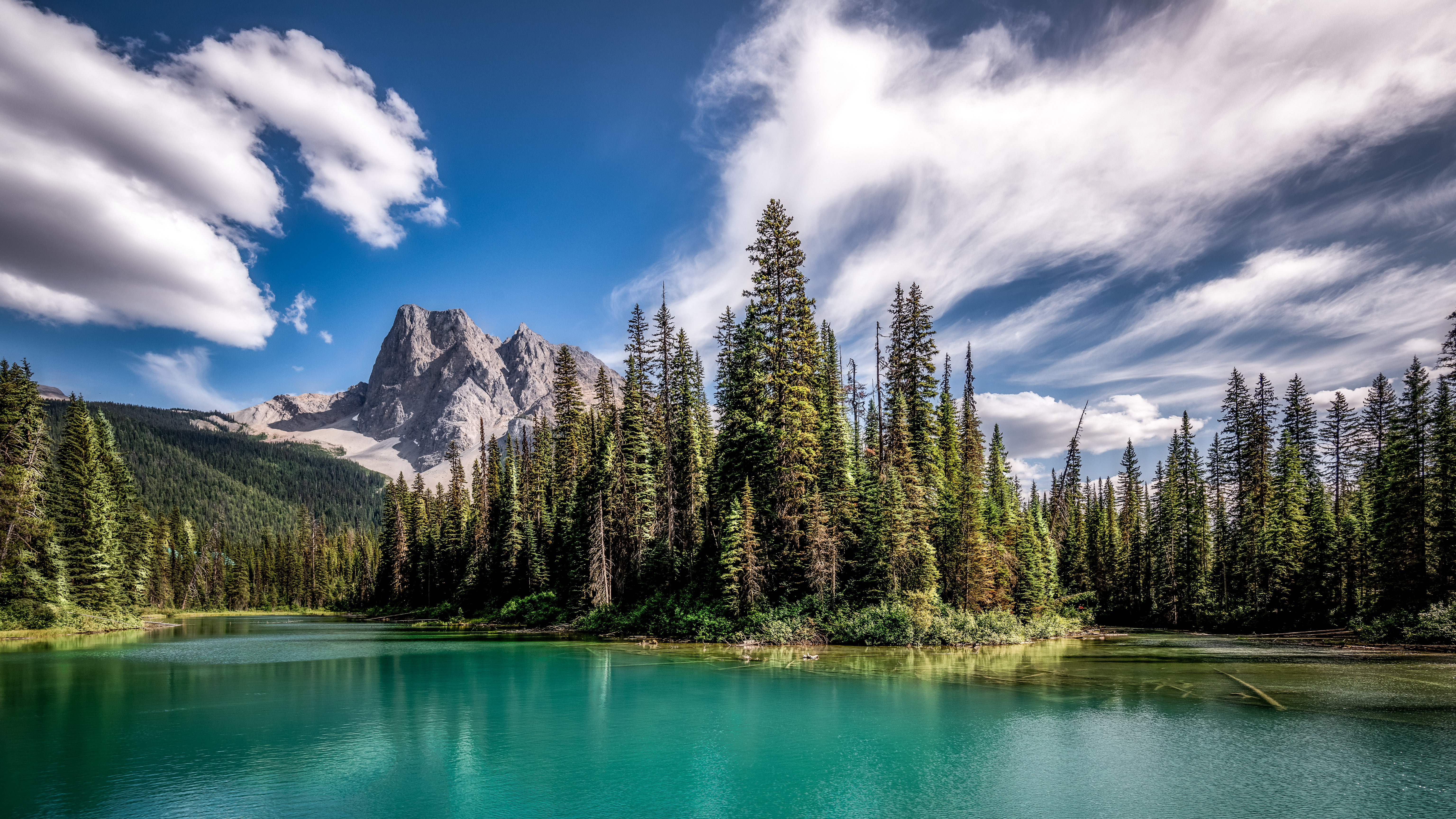 Baixe gratuitamente a imagem Natureza, Céu, Montanhas, Floresta, Spruce, Abeto, Lago na área de trabalho do seu PC