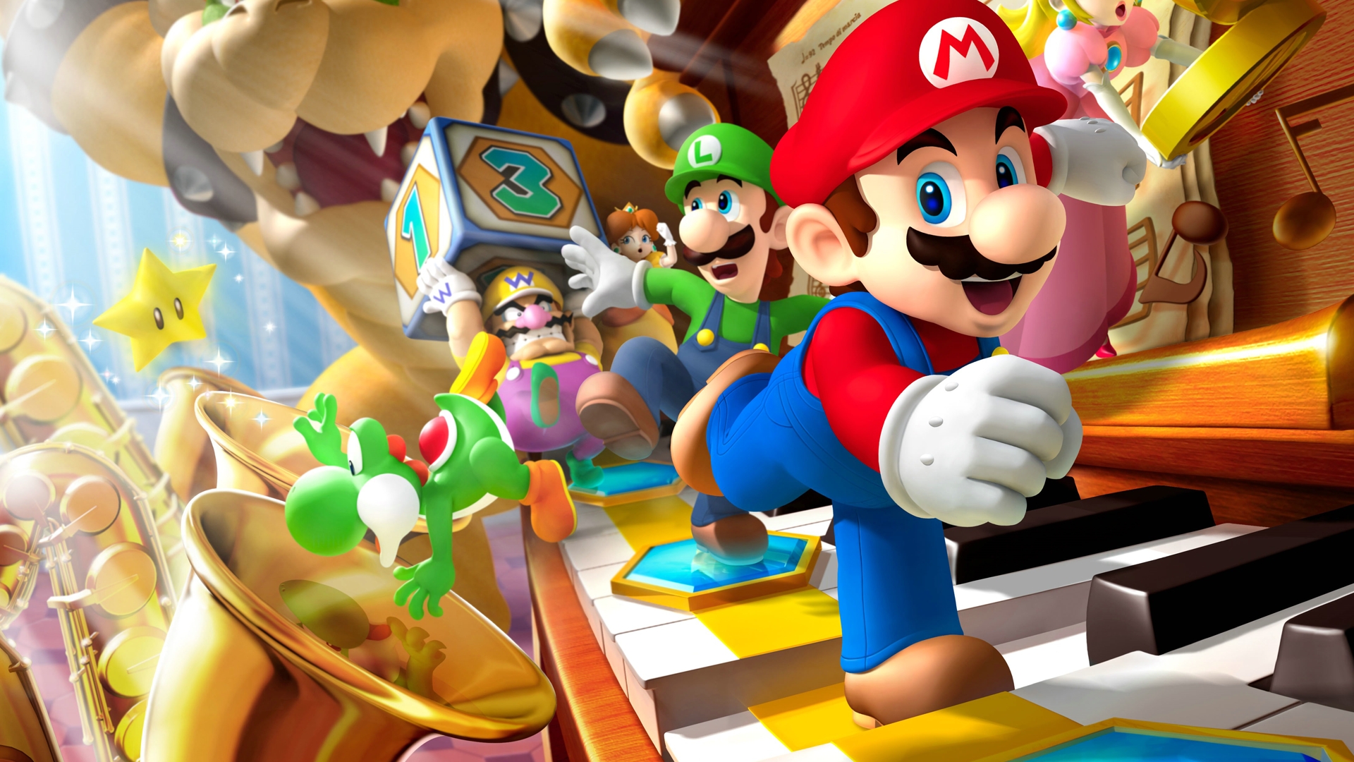 Handy-Wallpaper Mario Party, Mario, Computerspiele kostenlos herunterladen.