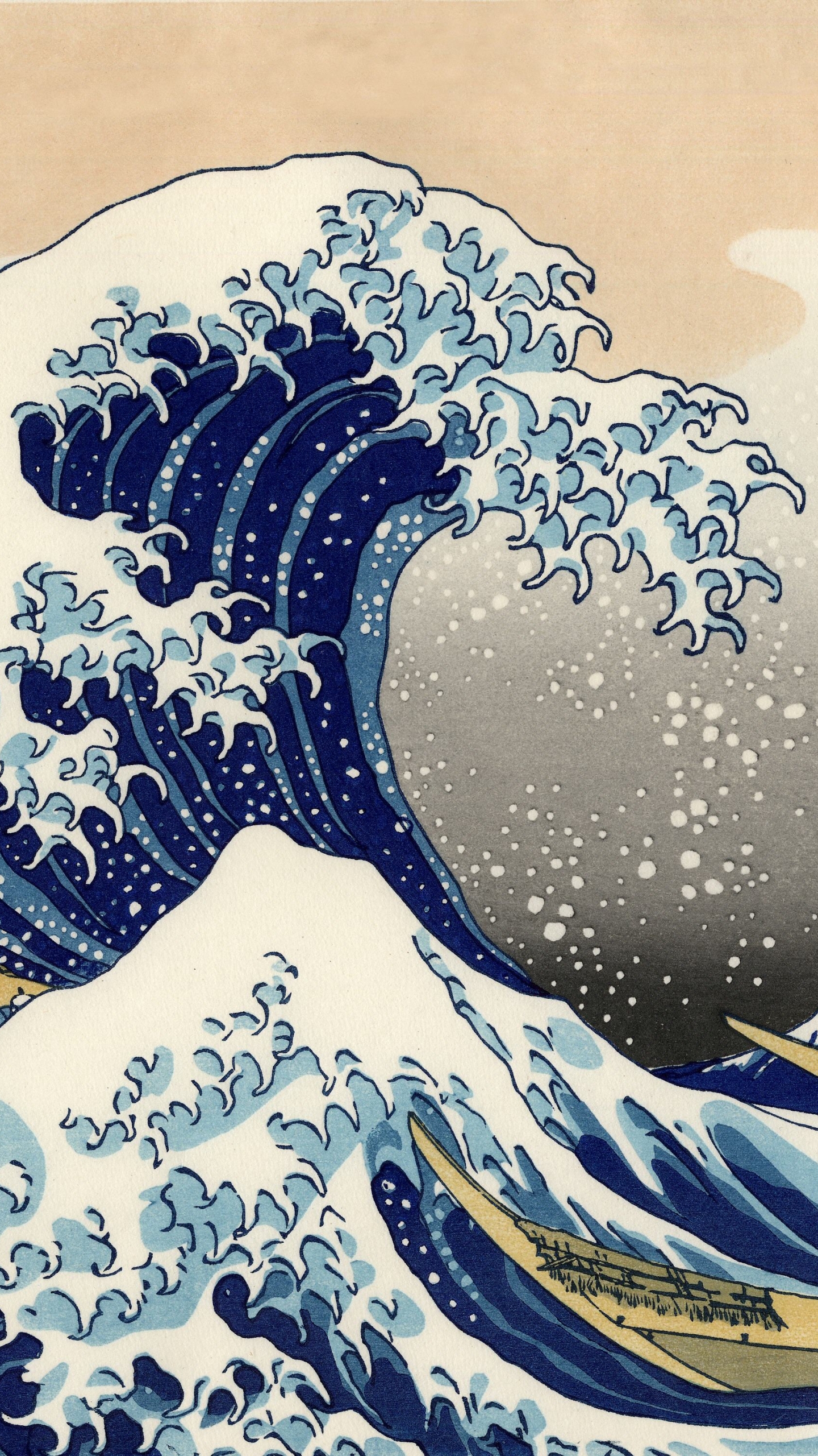 1220374 descargar fondo de pantalla la gran ola de kanagawa, ola, artístico: protectores de pantalla e imágenes gratis