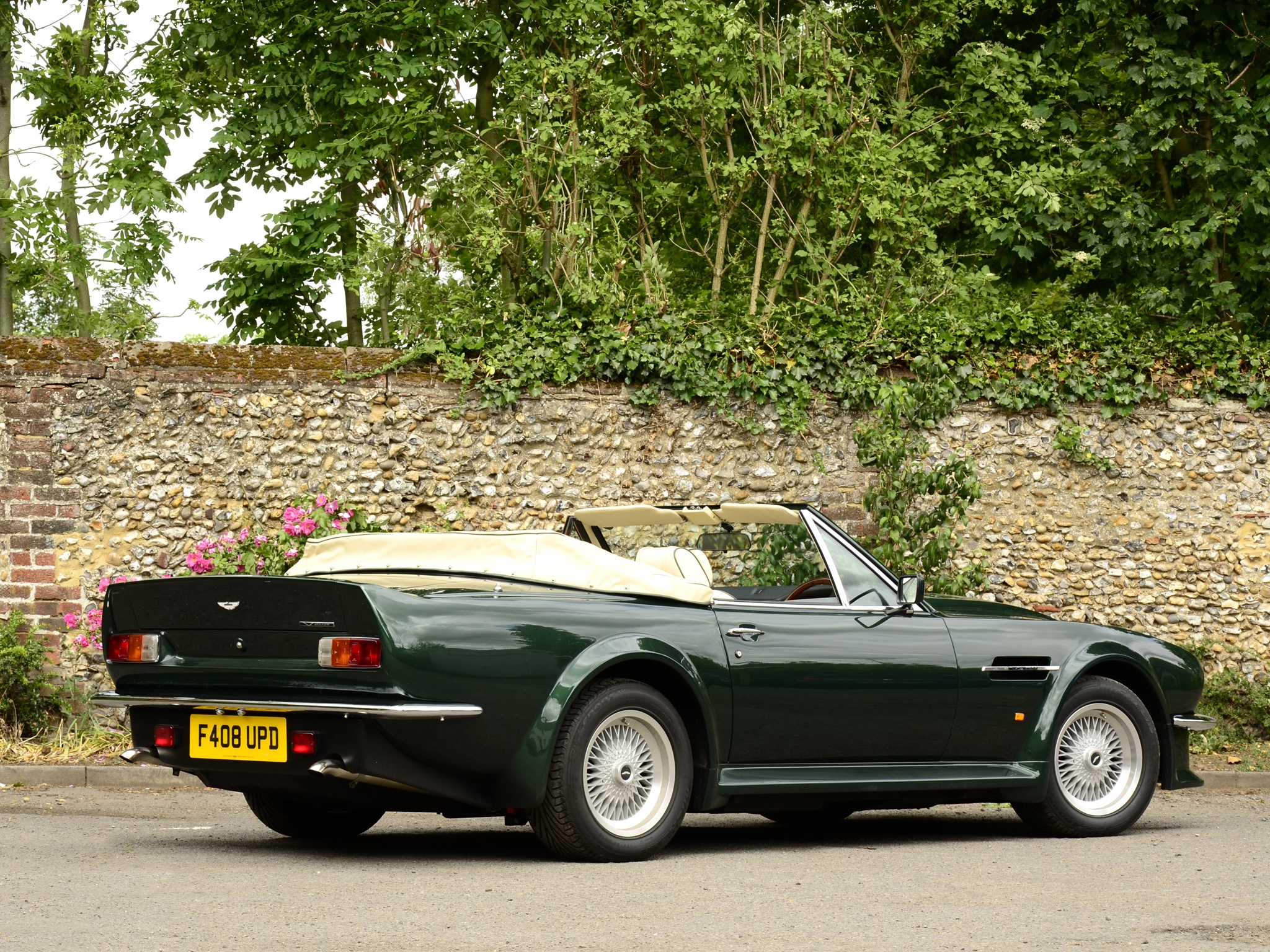auto, aston martin, cars, green, side view, cabriolet, v8, vantage, 1984 2160p