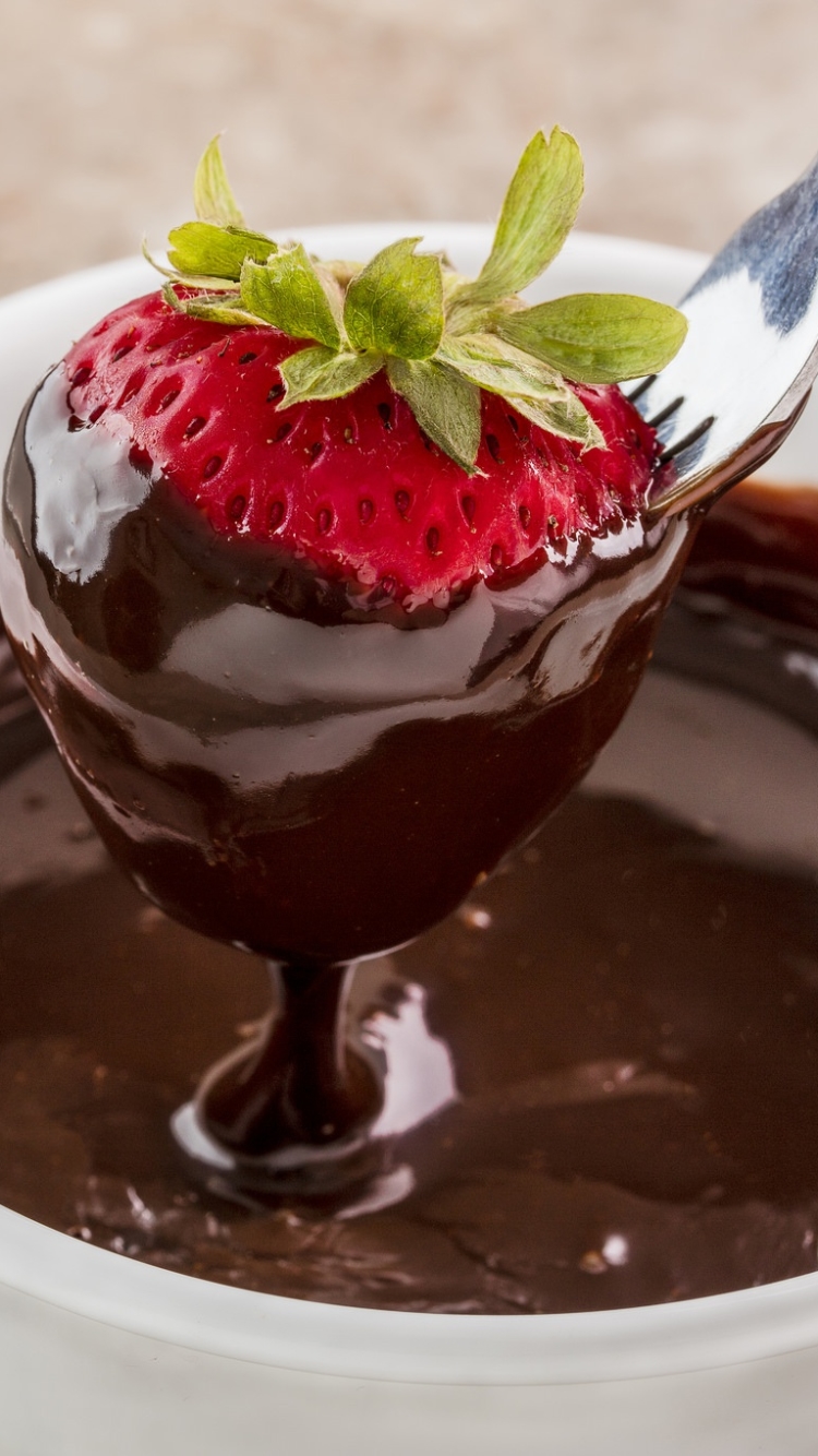 Download mobile wallpaper Food, Strawberry, Chocolate for free.