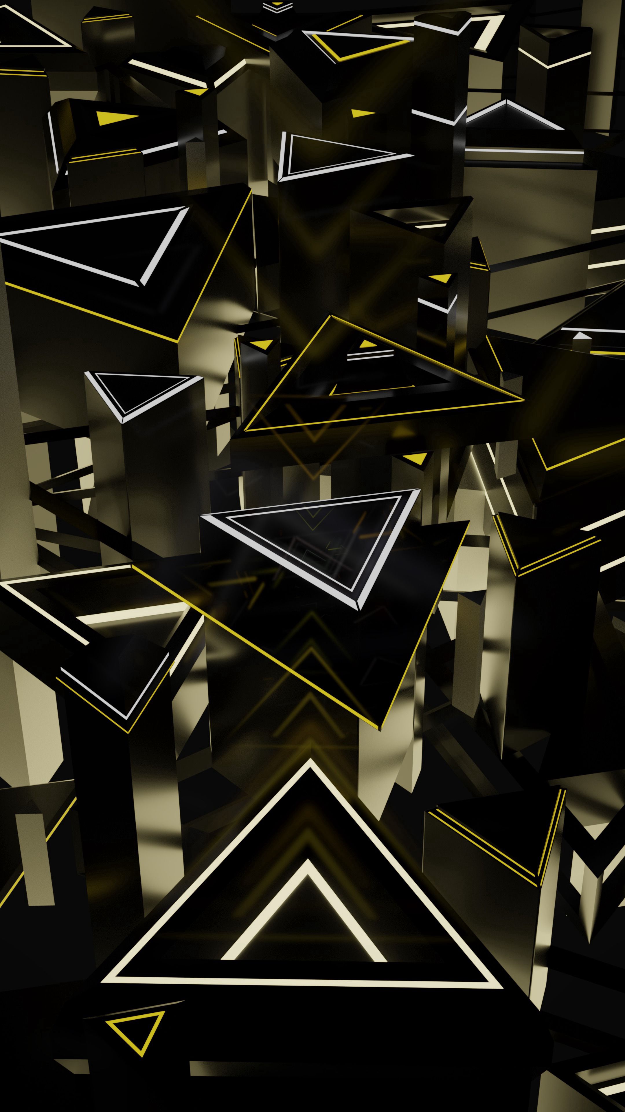 Wallpaper Full HD 3d, structure, shapes, shape, volume, triangles