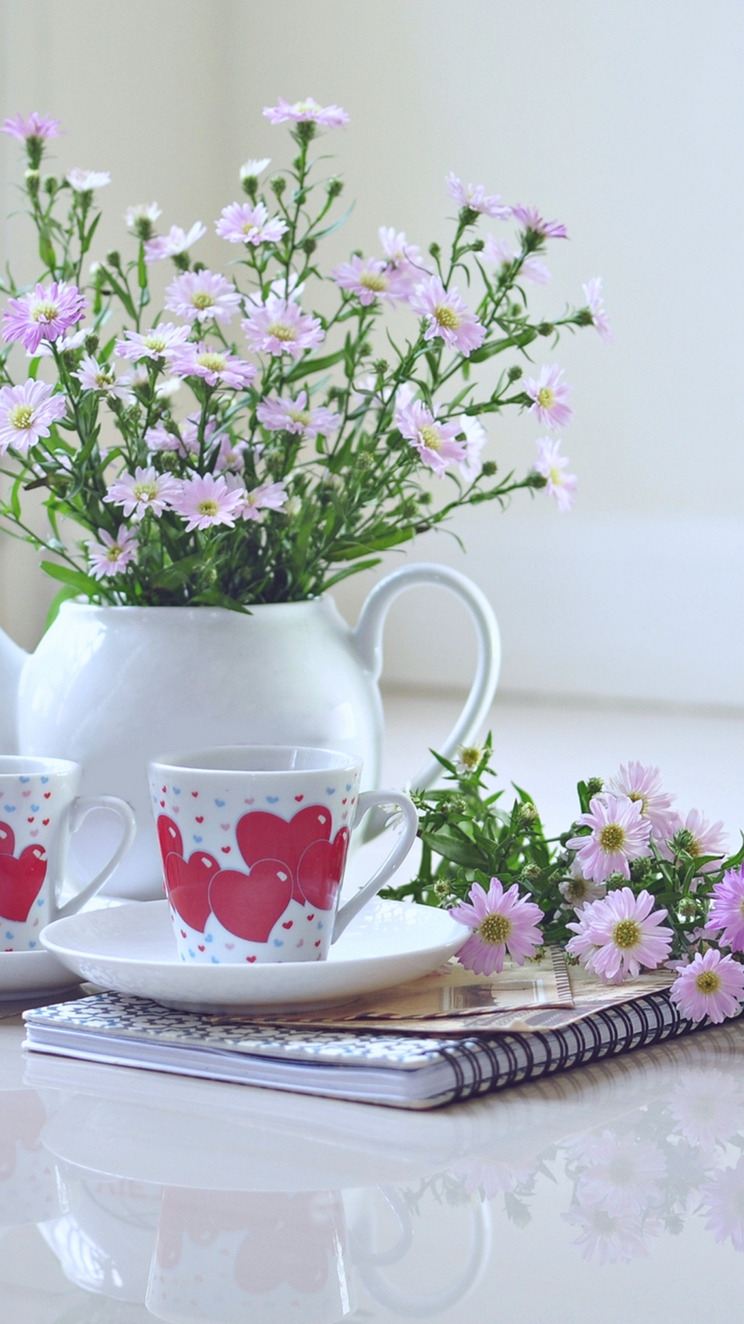 Descarga gratuita de fondo de pantalla para móvil de Flor, Taza, Jarrón, Fotografía, Bodegón.