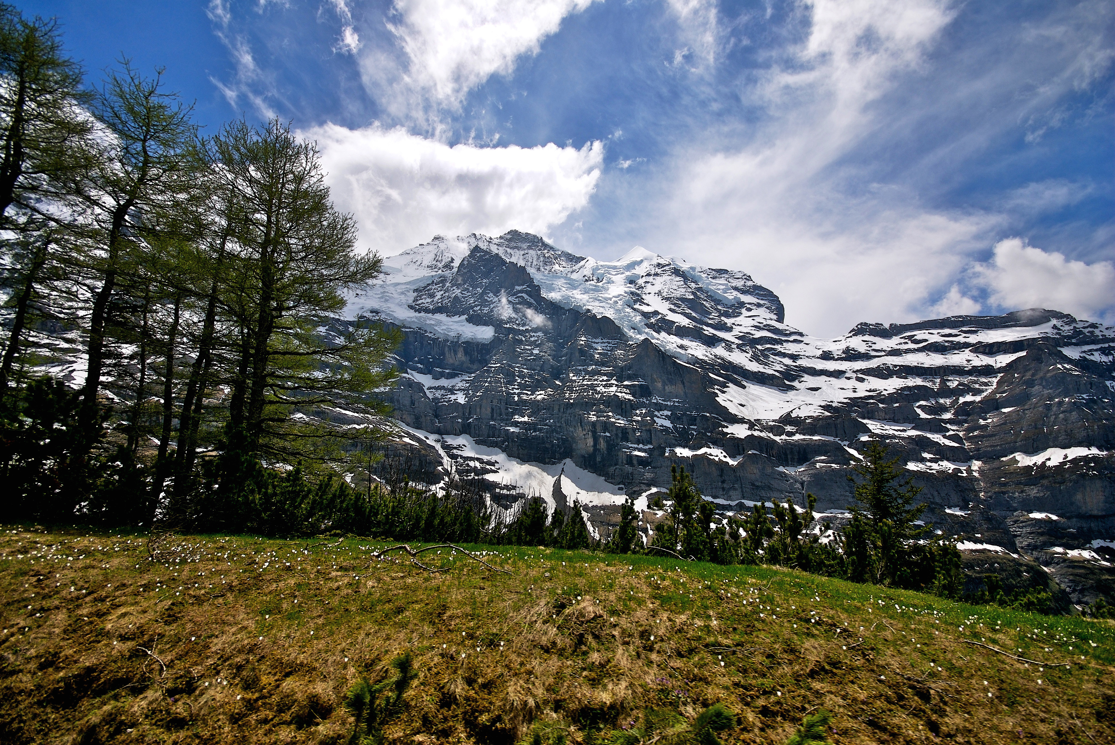 Laden Sie das Natur, Oberteile, Scheitelpunkt, Grass, Sky, Mountains-Bild kostenlos auf Ihren PC-Desktop herunter