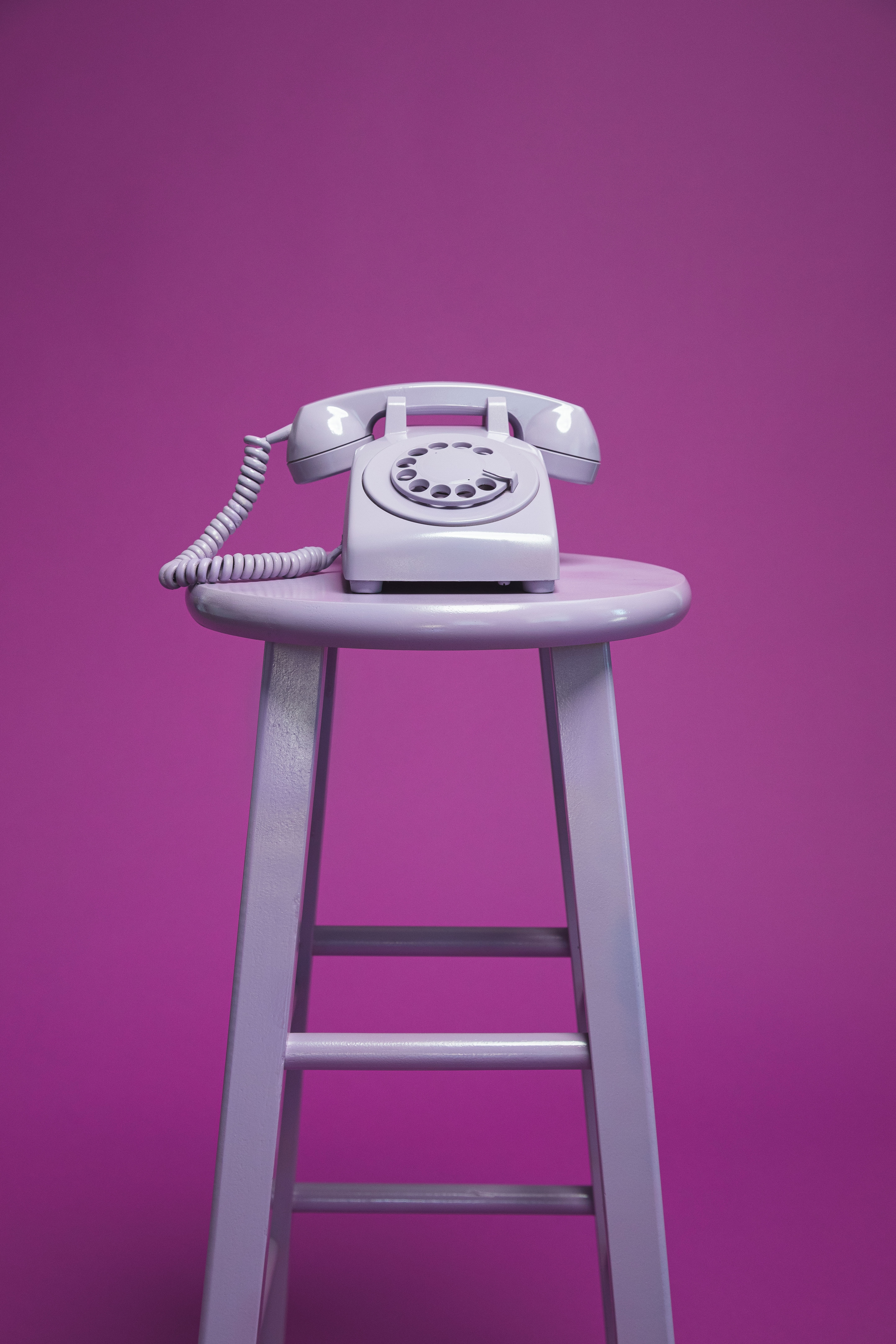 purple, telephone, lilac, violet, miscellanea, miscellaneous, stool