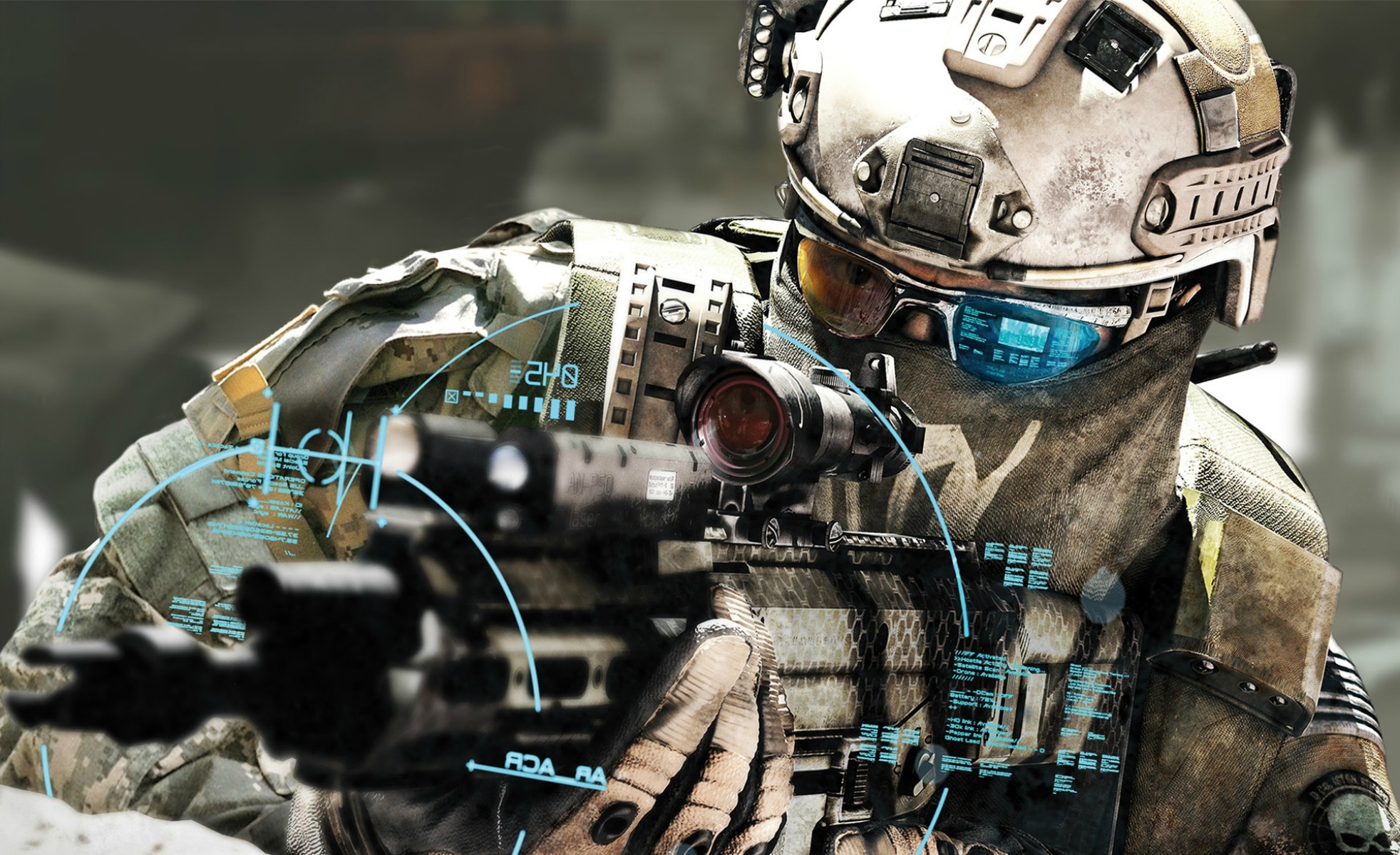Популярные заставки и фоны Tom Clancy's Ghost Recon: Солдат Будущего на компьютер