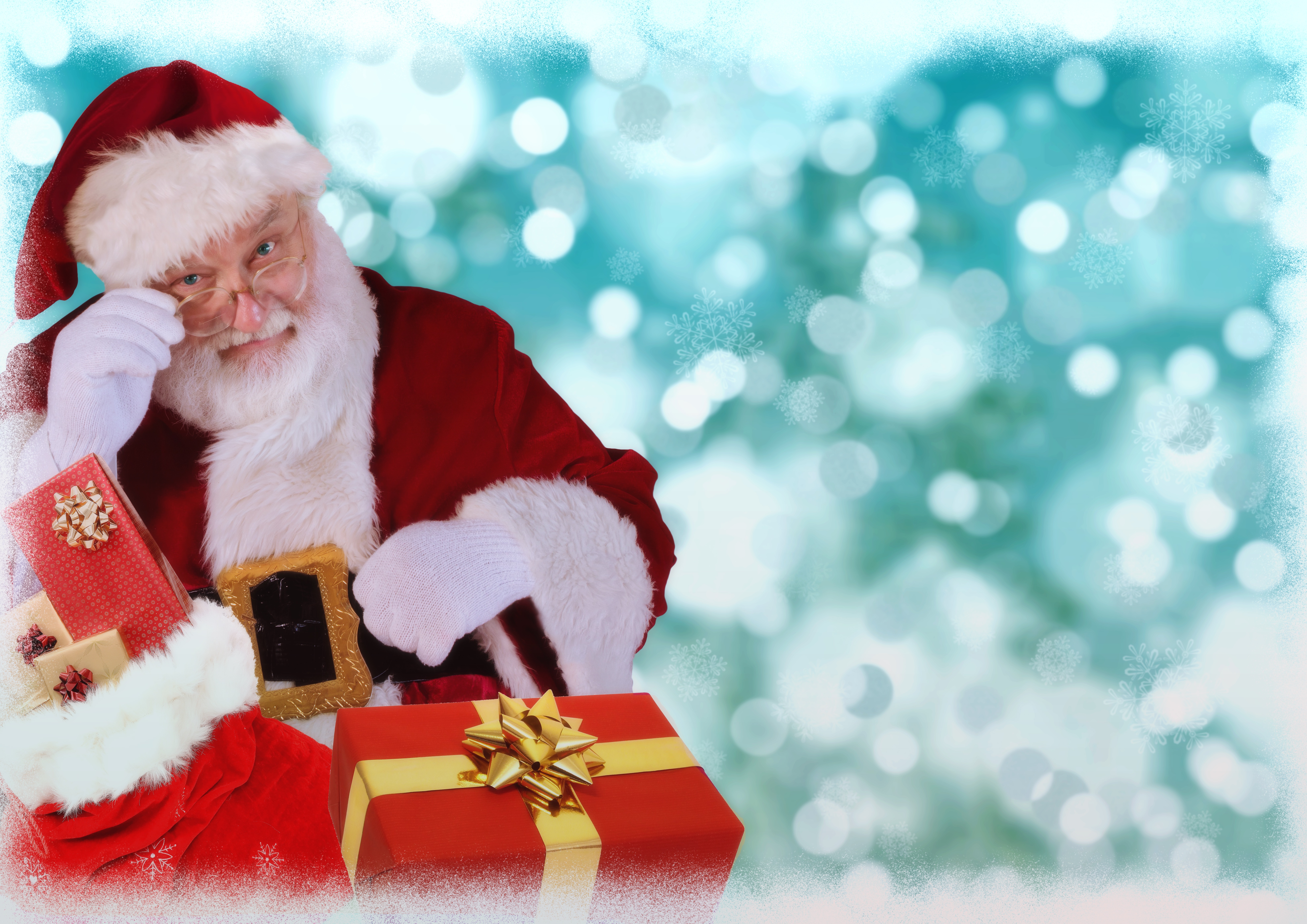 Скачать обои бесплатно Рождество, Подарки, Праздничные, Санта картинка на рабочий стол ПК