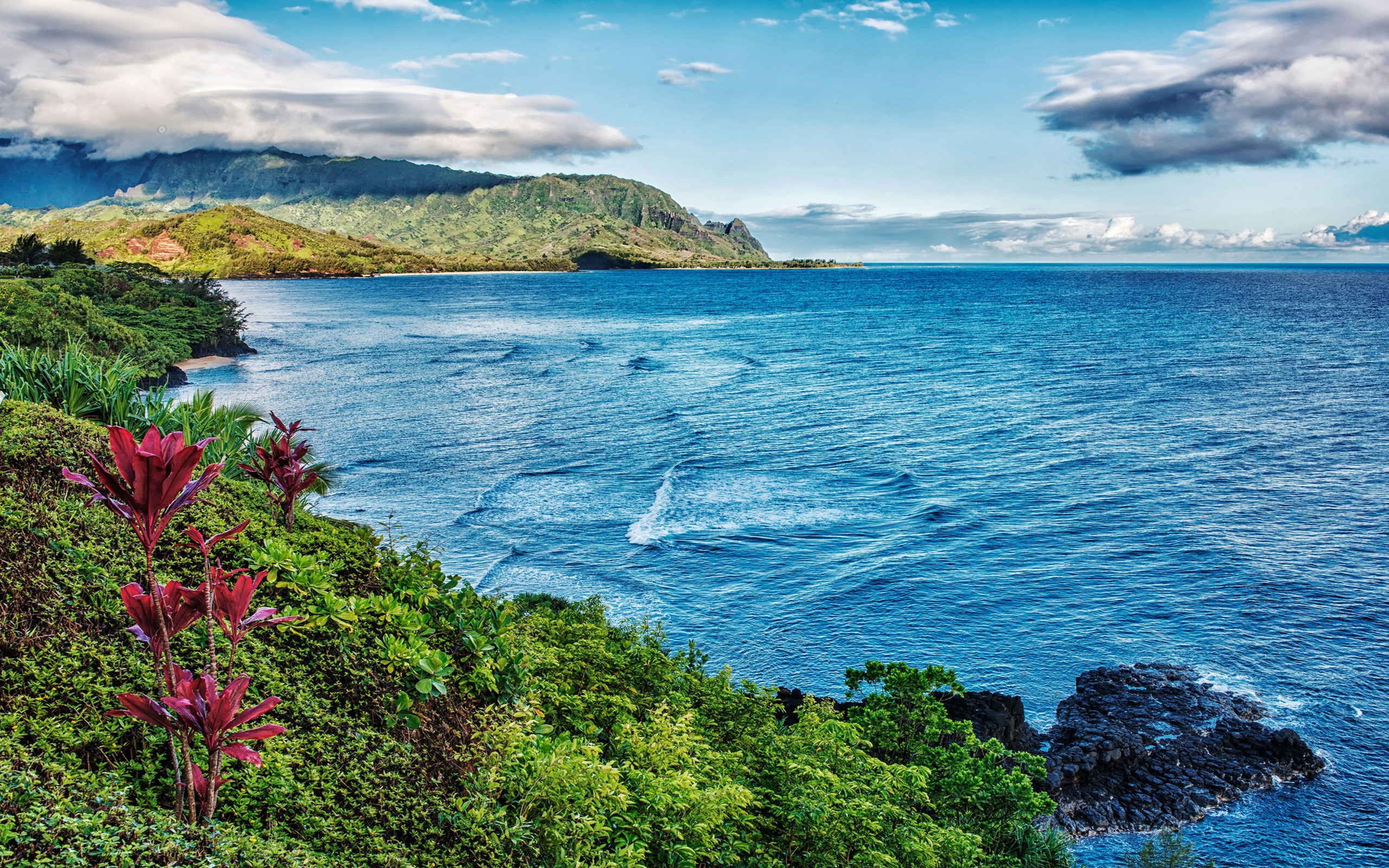 Descarga gratis la imagen Mar, Horizonte, Montaña, Costa, Océano, Tierra/naturaleza en el escritorio de tu PC