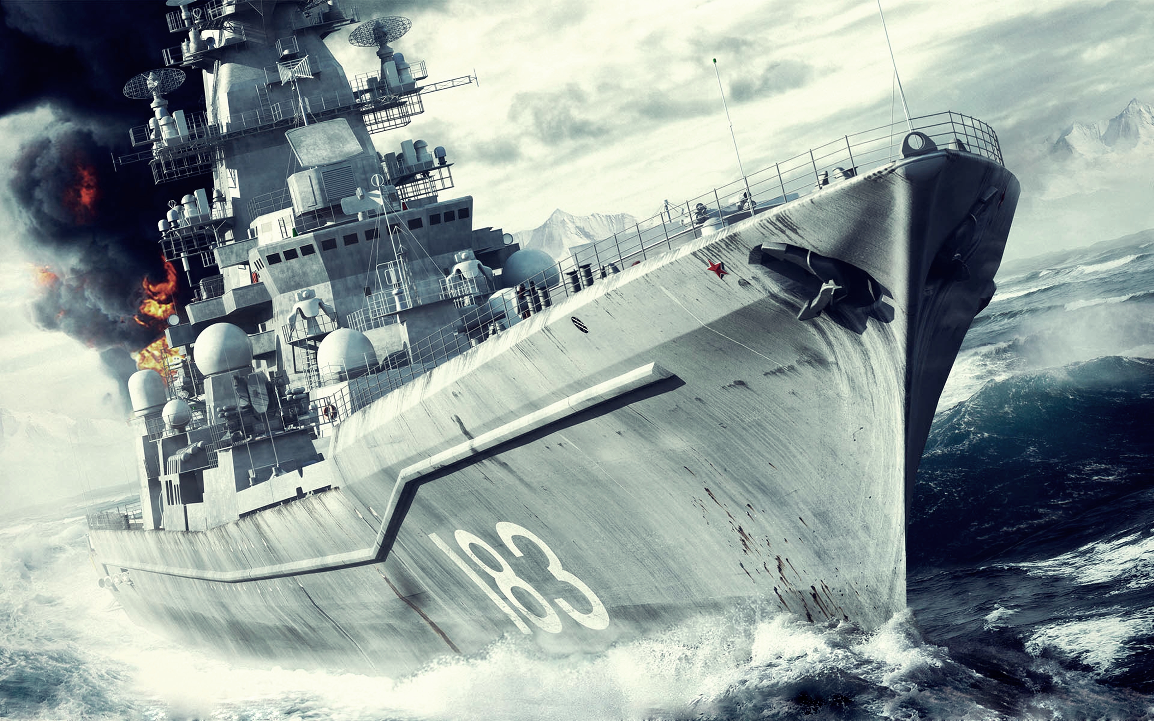 356485壁紙のダウンロード軍隊, ロシア巡洋戦艦ピョートル・ヴェリキー, 軍, 巡洋戦艦, 戦艦, 火, 海洋, 煙, 軍艦-スクリーンセーバーと写真を無料で