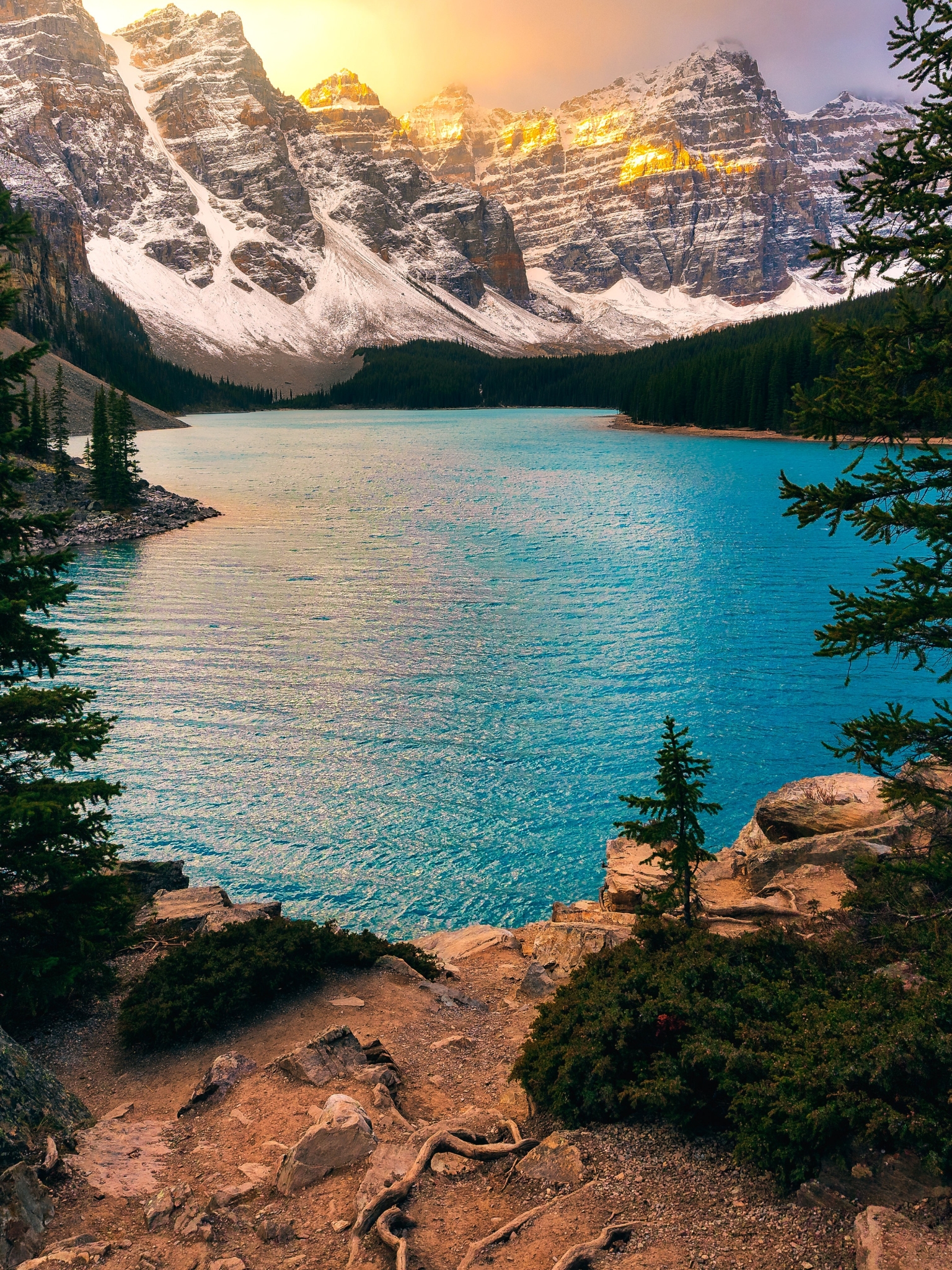Free download wallpaper Lakes, Mountain, Lake, Canada, Earth, Moraine Lake, Banff National Park on your PC desktop