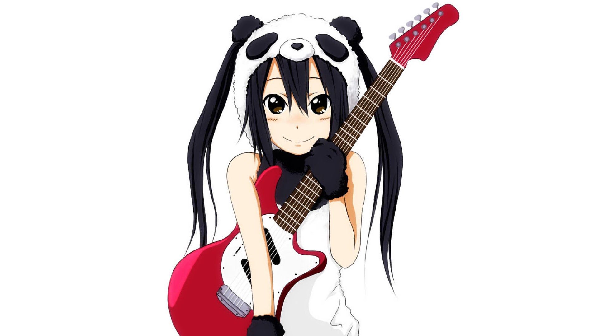 76763 Hintergrundbild herunterladen anime, das mädchen, mädchen, lächeln, gitarre, ziemlich - Bildschirmschoner und Bilder kostenlos