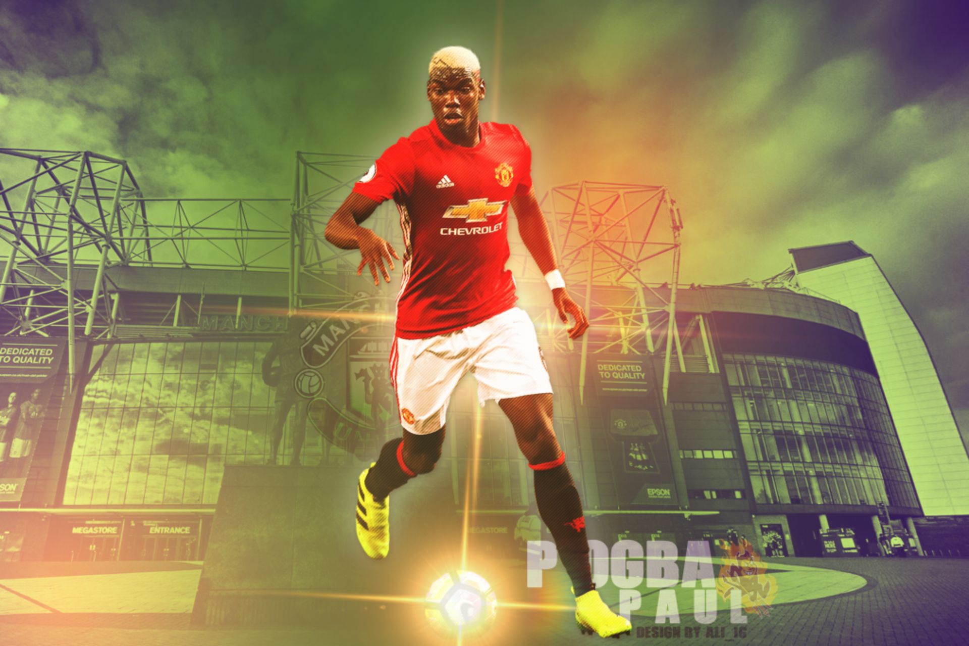 Handy-Wallpaper Sport, Fußball, Manchester United, Paul Pogba kostenlos herunterladen.