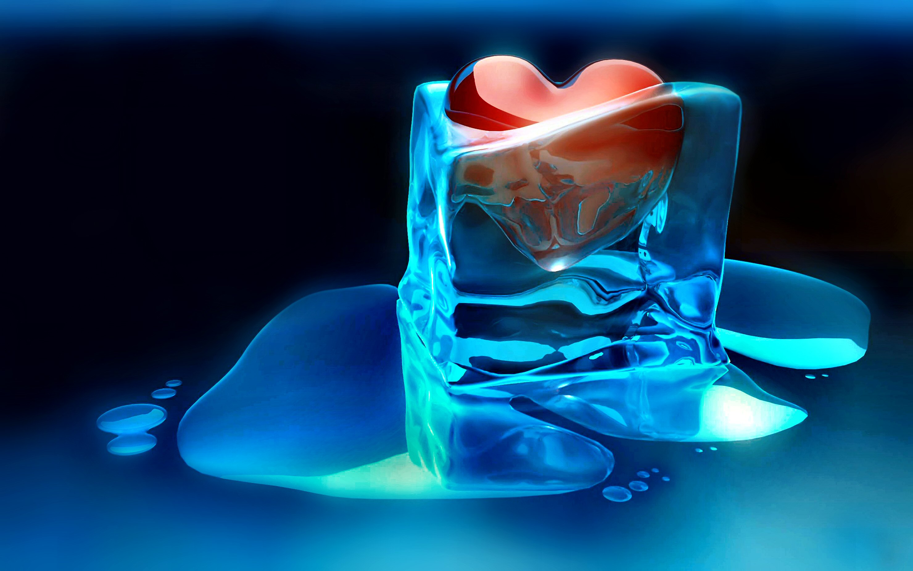 PCデスクトップに氷, 芸術的, キューブ, Cg, 心臓画像を無料でダウンロード