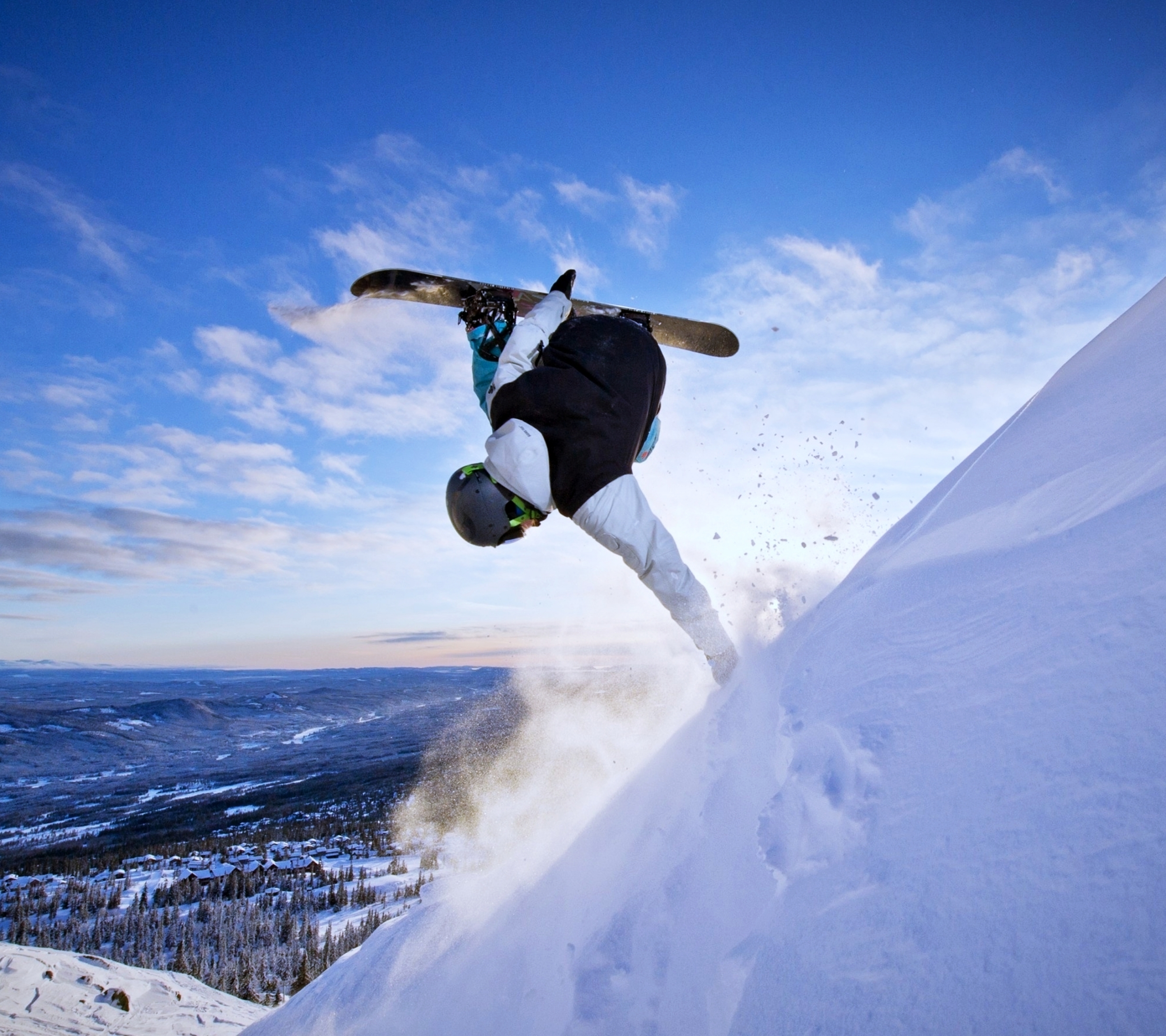 Скачать обои бесплатно Зима, Снег, Виды Спорта, Катание На Сноуборде картинка на рабочий стол ПК