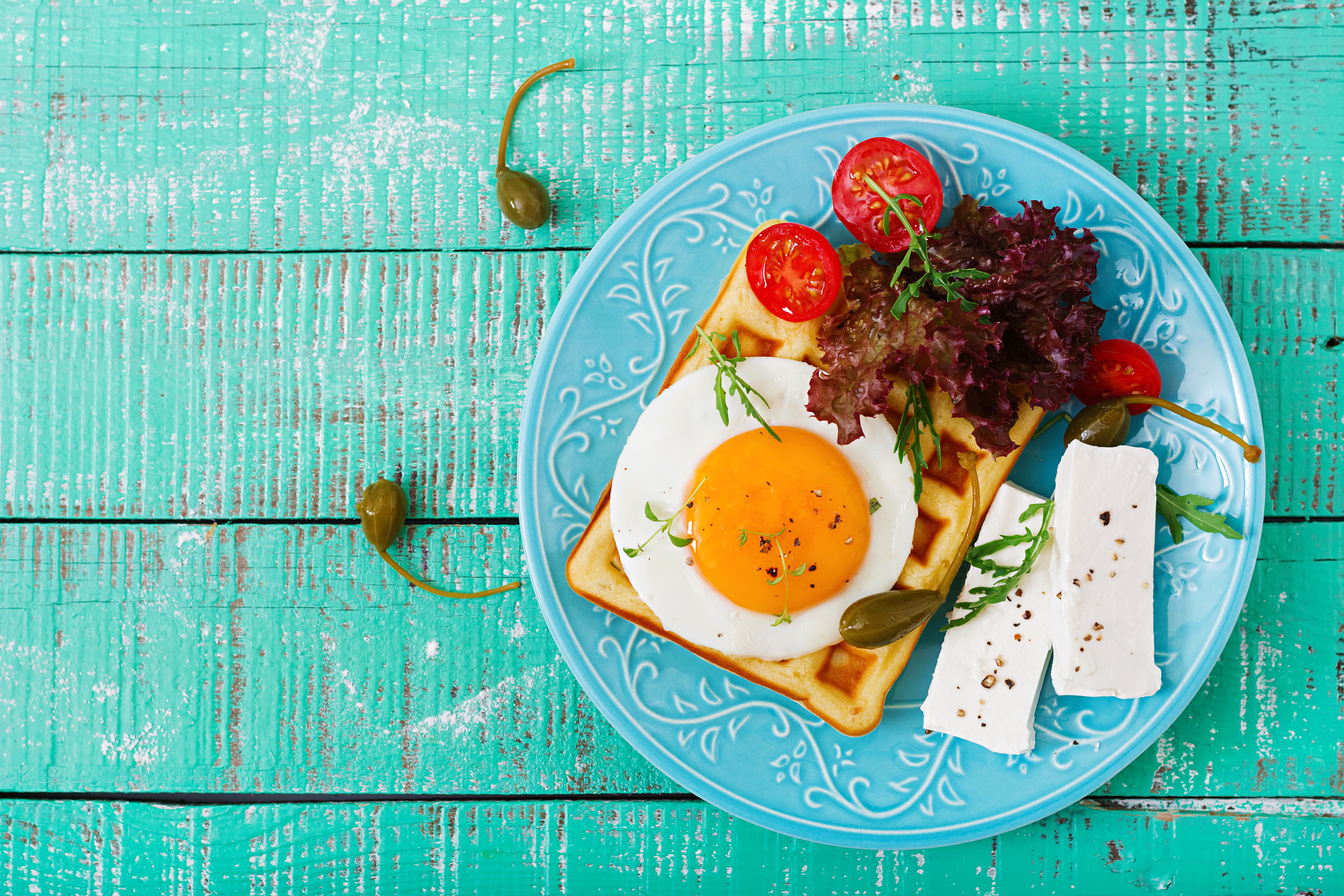Free download wallpaper Food, Egg, Waffle on your PC desktop