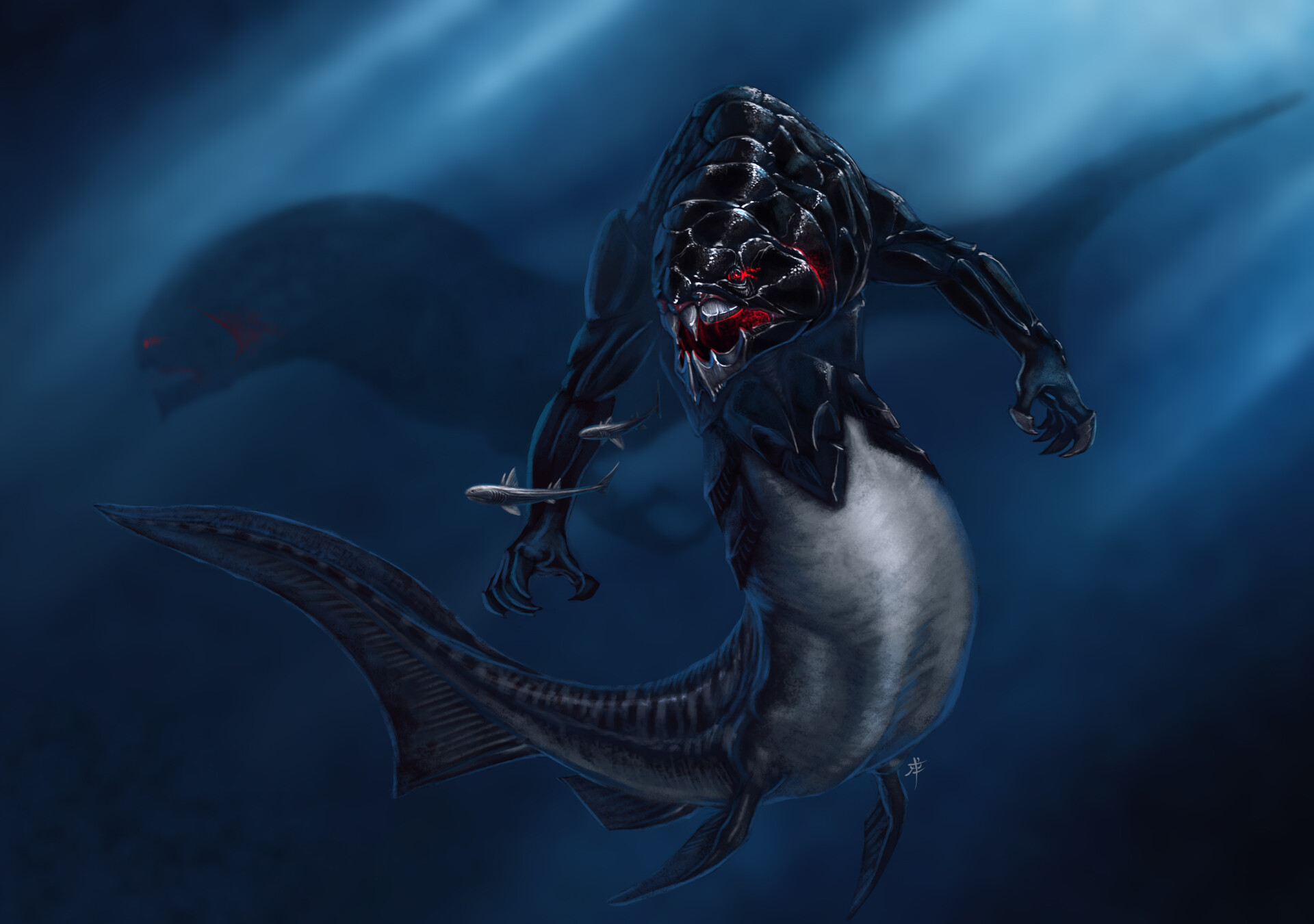 Download mobile wallpaper Fantasy, Creature, Underwater, Sea Monster for free.