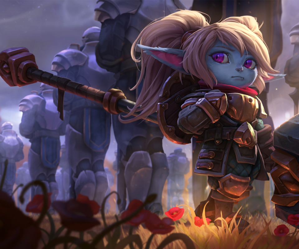 Free download wallpaper League Of Legends, Hammer, Video Game, Pointed Ears, Poppy (League Of Legends) on your PC desktop