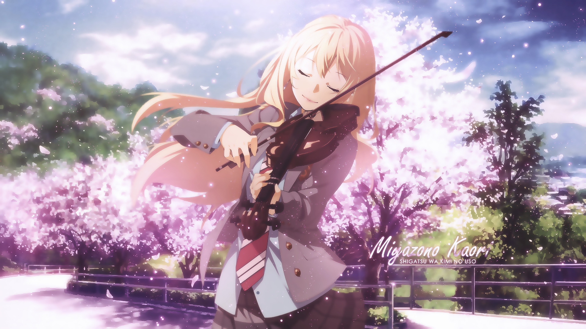 Handy-Wallpaper Animes, Kaori Miyazono, Shigatsu Wa Kimi No Uso Sekunden In Moll kostenlos herunterladen.