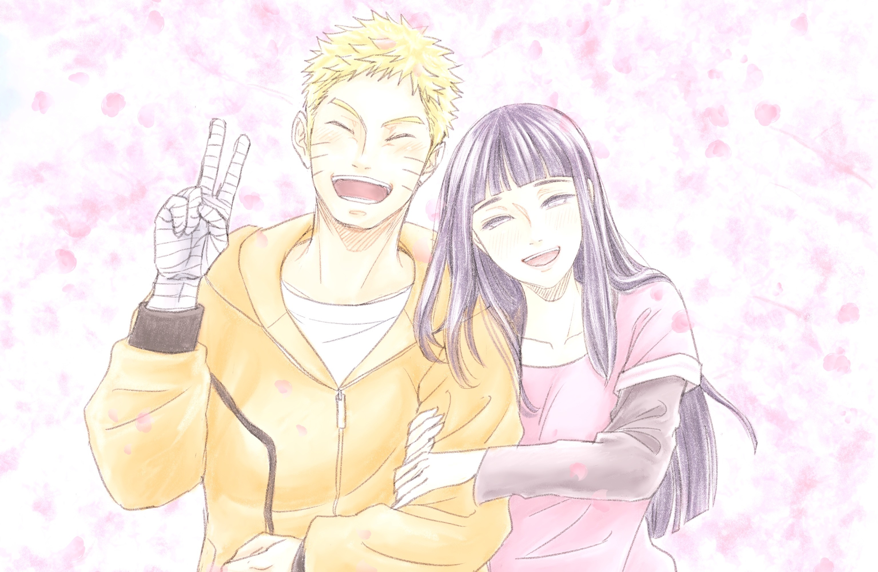 Laden Sie das Naruto, Animes, Hinata Hyuga, Naruto Uzumaki-Bild kostenlos auf Ihren PC-Desktop herunter