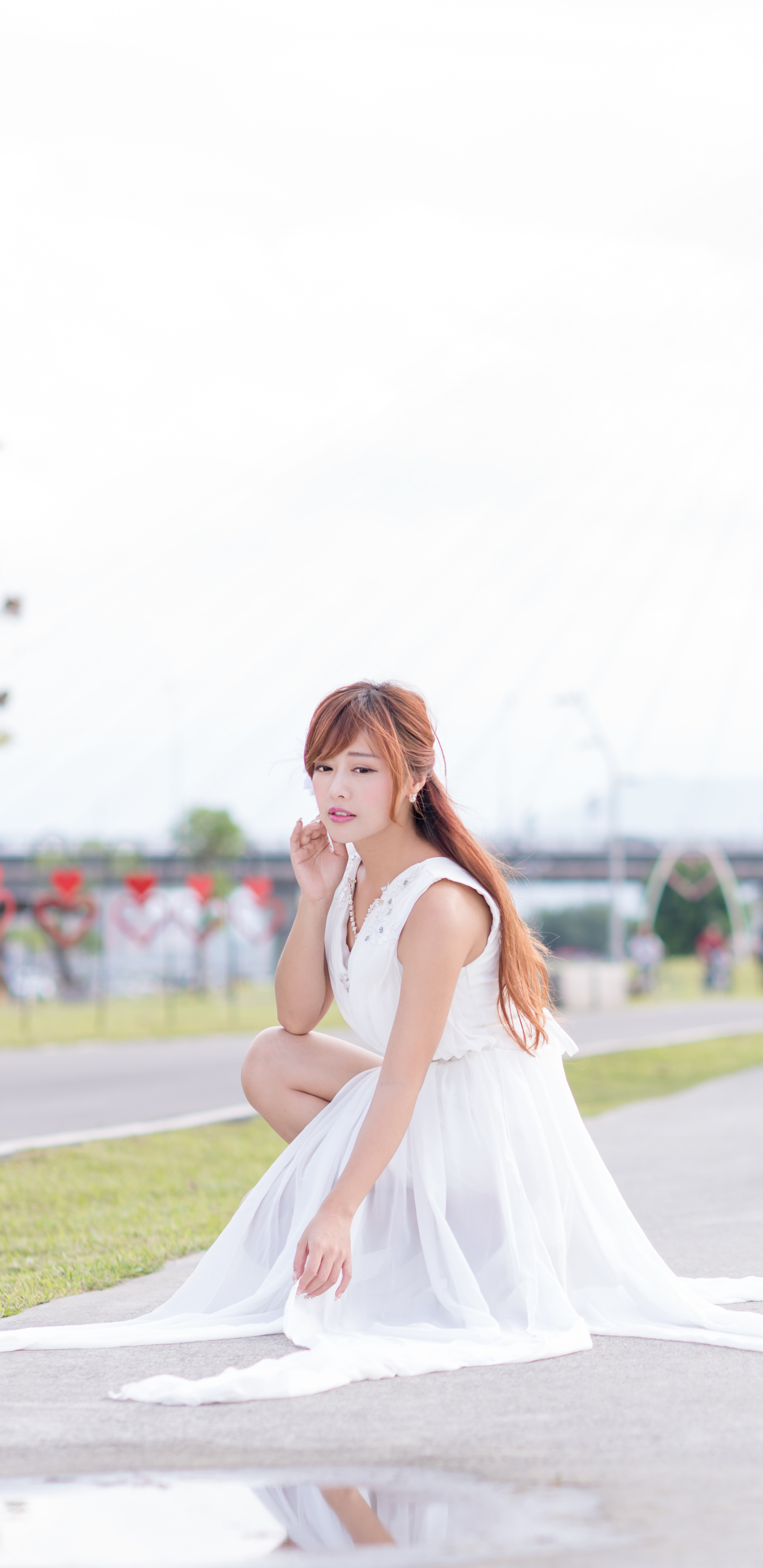 Download mobile wallpaper Dress, Model, Women, Asian, Taiwanese, Xiao Xi for free.