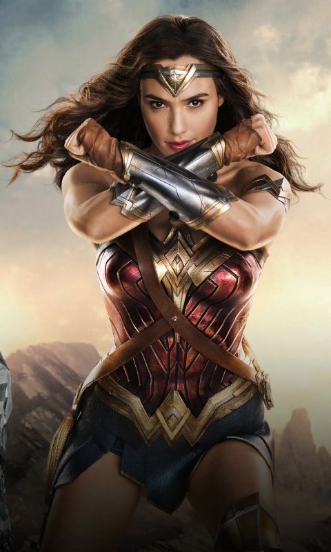 Download mobile wallpaper Flash, Movie, Wonder Woman, Cyborg (Dc Comics), Gal Gadot, Justice League for free.