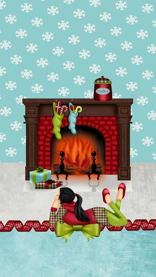 無料モバイル壁紙クリスマス, 贈り物, 暖炉, 煙突, ホリデー, クリスマスソックスをダウンロードします。